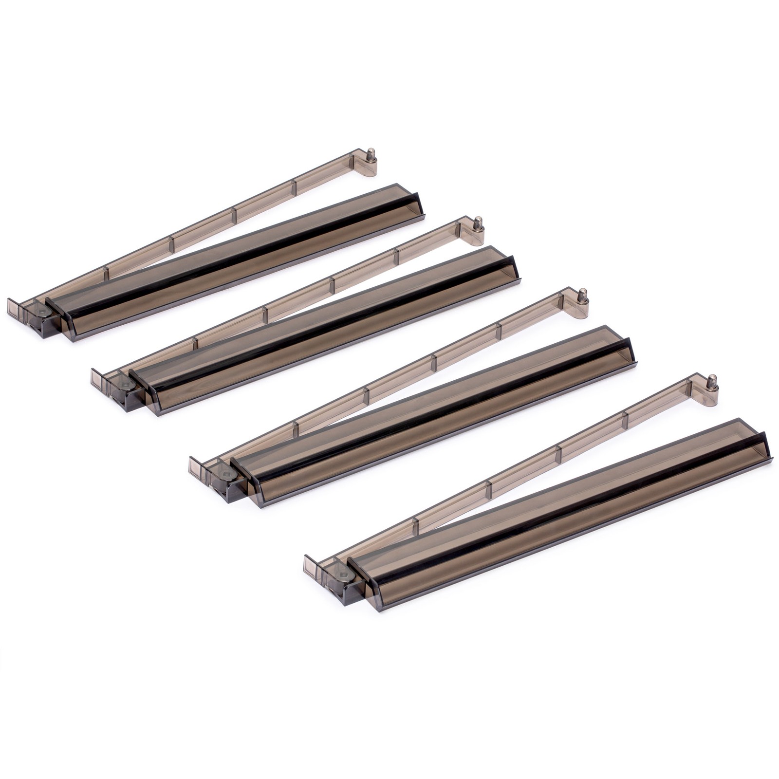 Modern Mahjong Racks with Built-in Pushers – Black – Set of 4