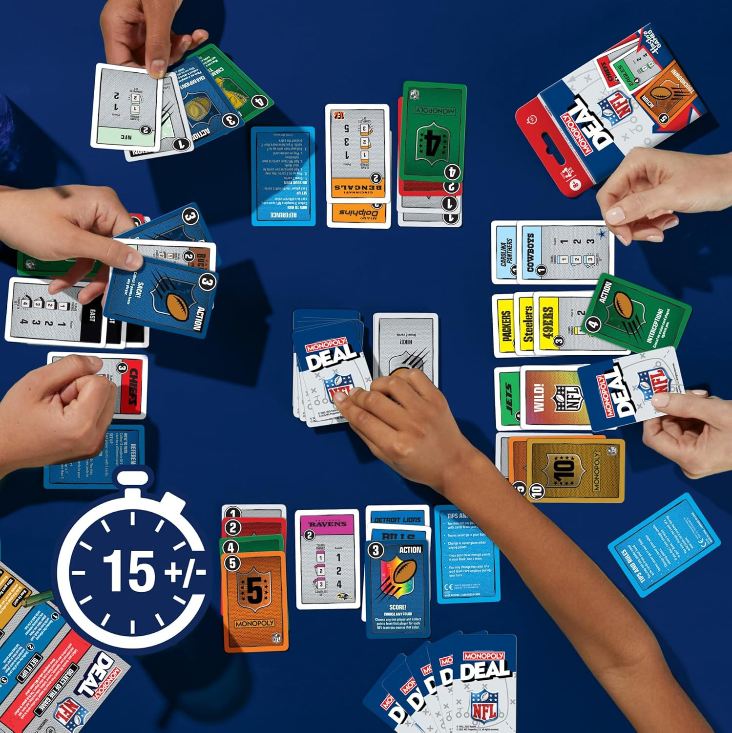 Deal NFL Edition Game | Officially Licensed NFL Card Game for Families and Kids