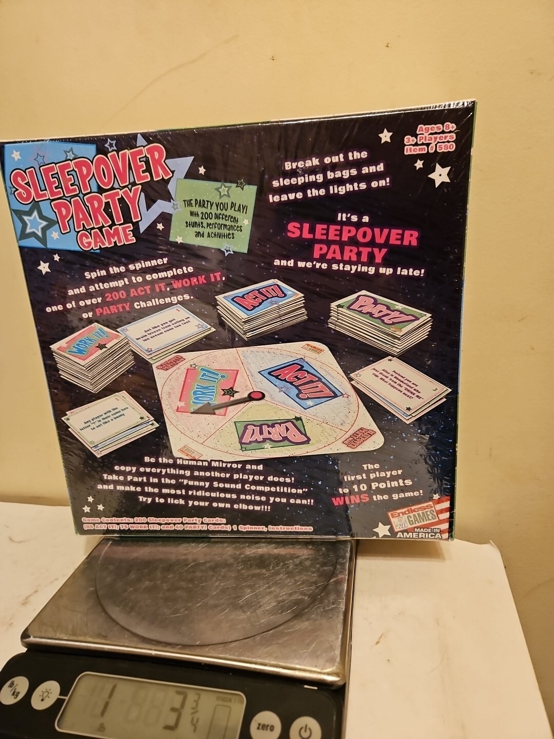 Sleepover Party Game Sealed 200 Different Stunts, Performances & Activities-NEW!