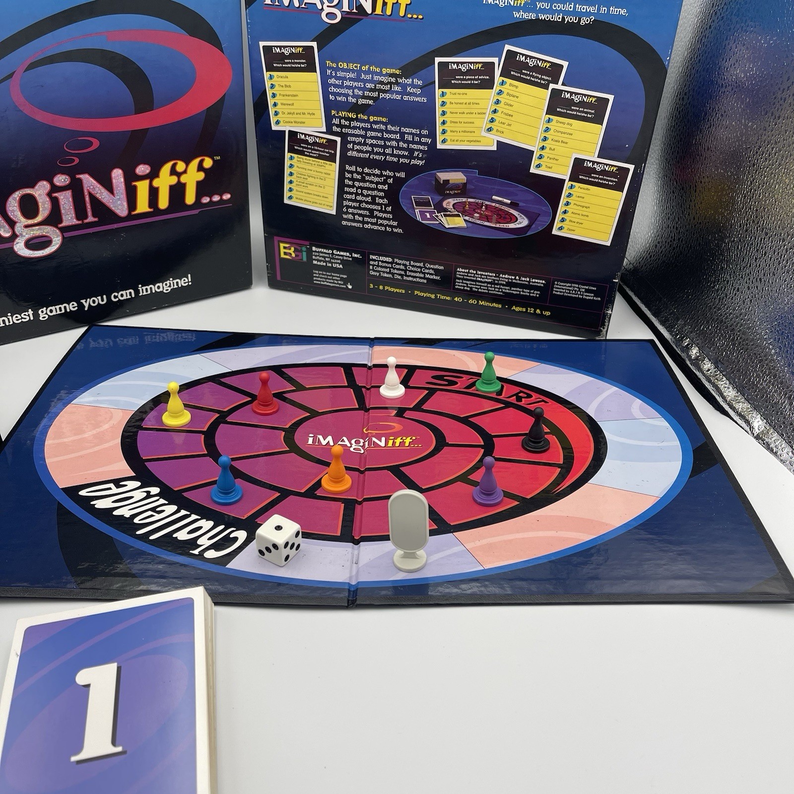 Imaginiff Board Game Buffalo Games 1998 Complete All Pieces Award Winning Game