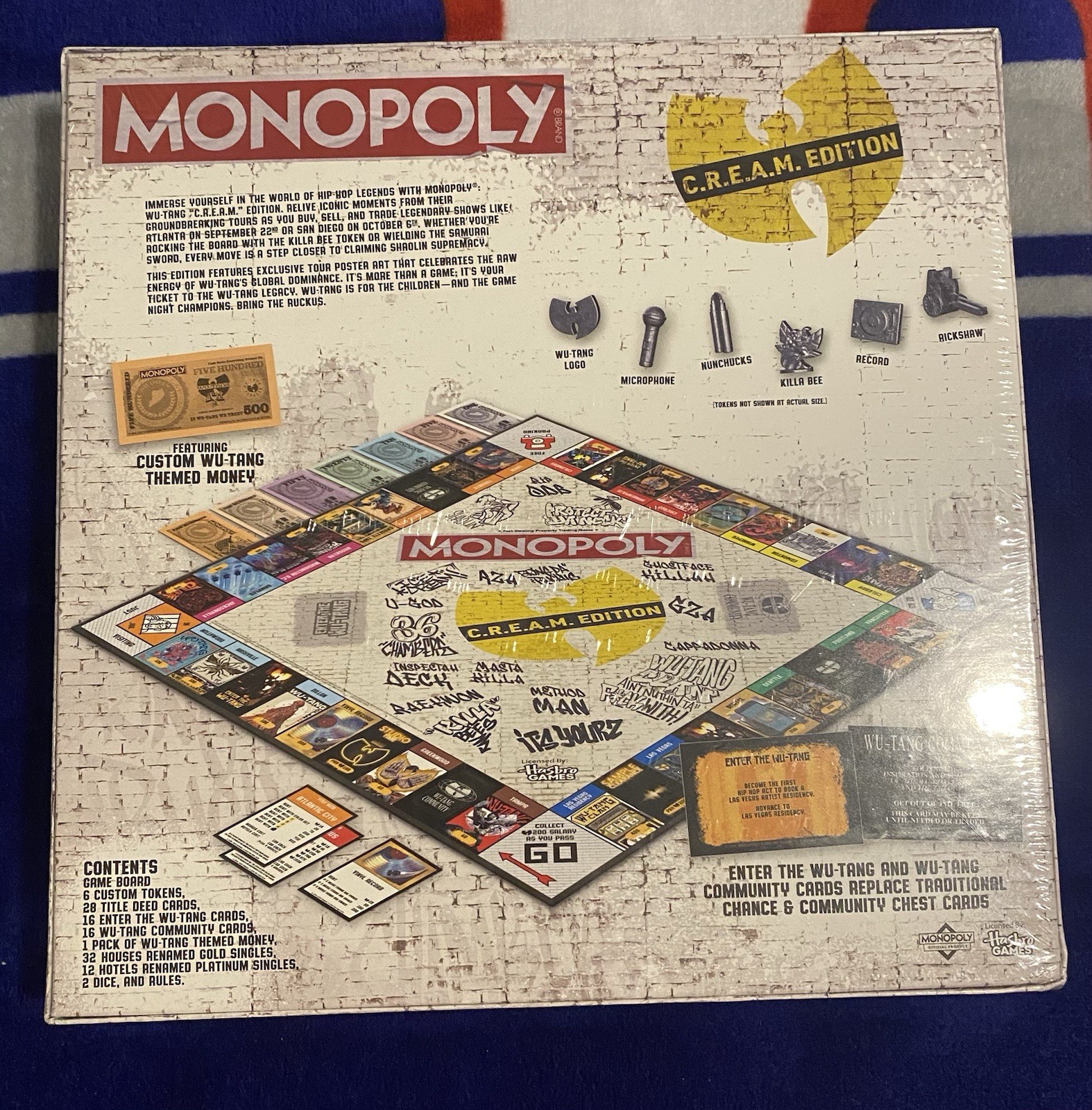 WU TANG CLAN OFFICIAL MONOPOLY BOARD GAME SEALED LIMITED EDITION SOLD OUT