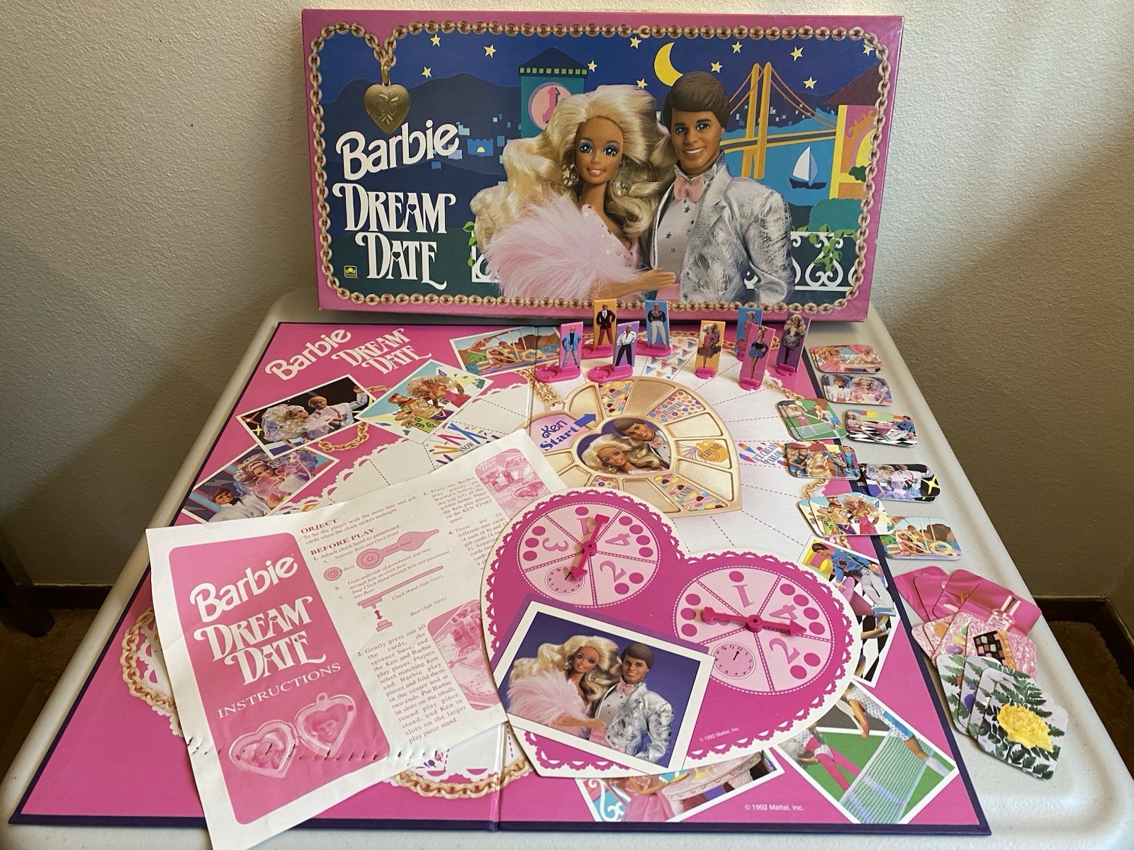 COMPLETE Barbie Dream Date Board Game 1992 Golden Ken Dolls
