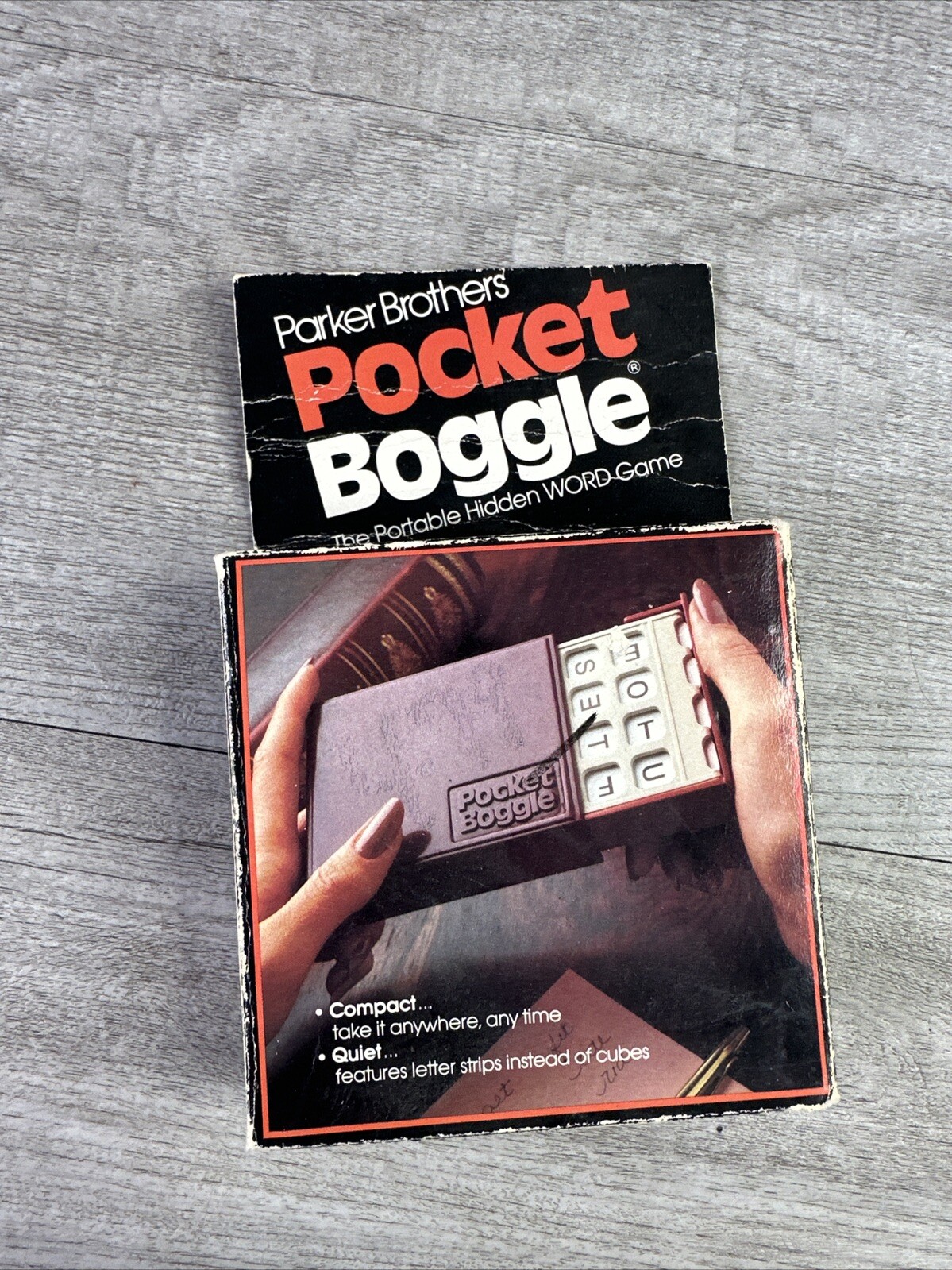 Vintage Pocket Boggle Parker Brothers 1980 Travel Game Compact Word Game