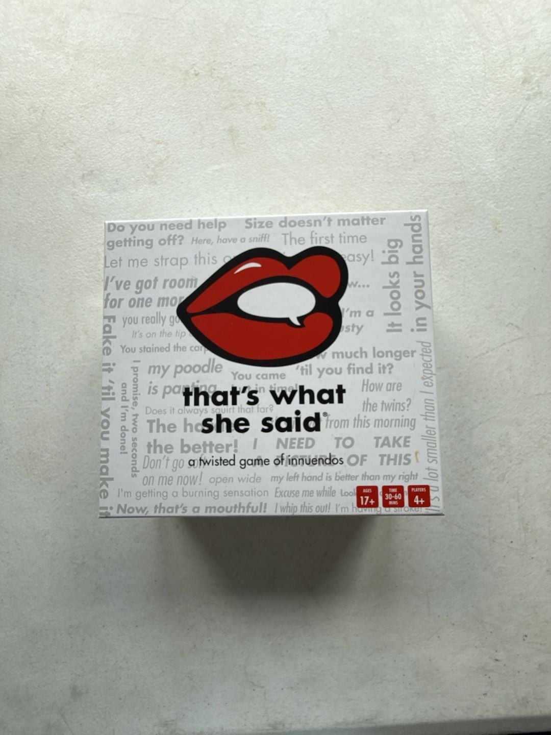 That’s What She Said The Twisted Party Game of Innuendos Card Game