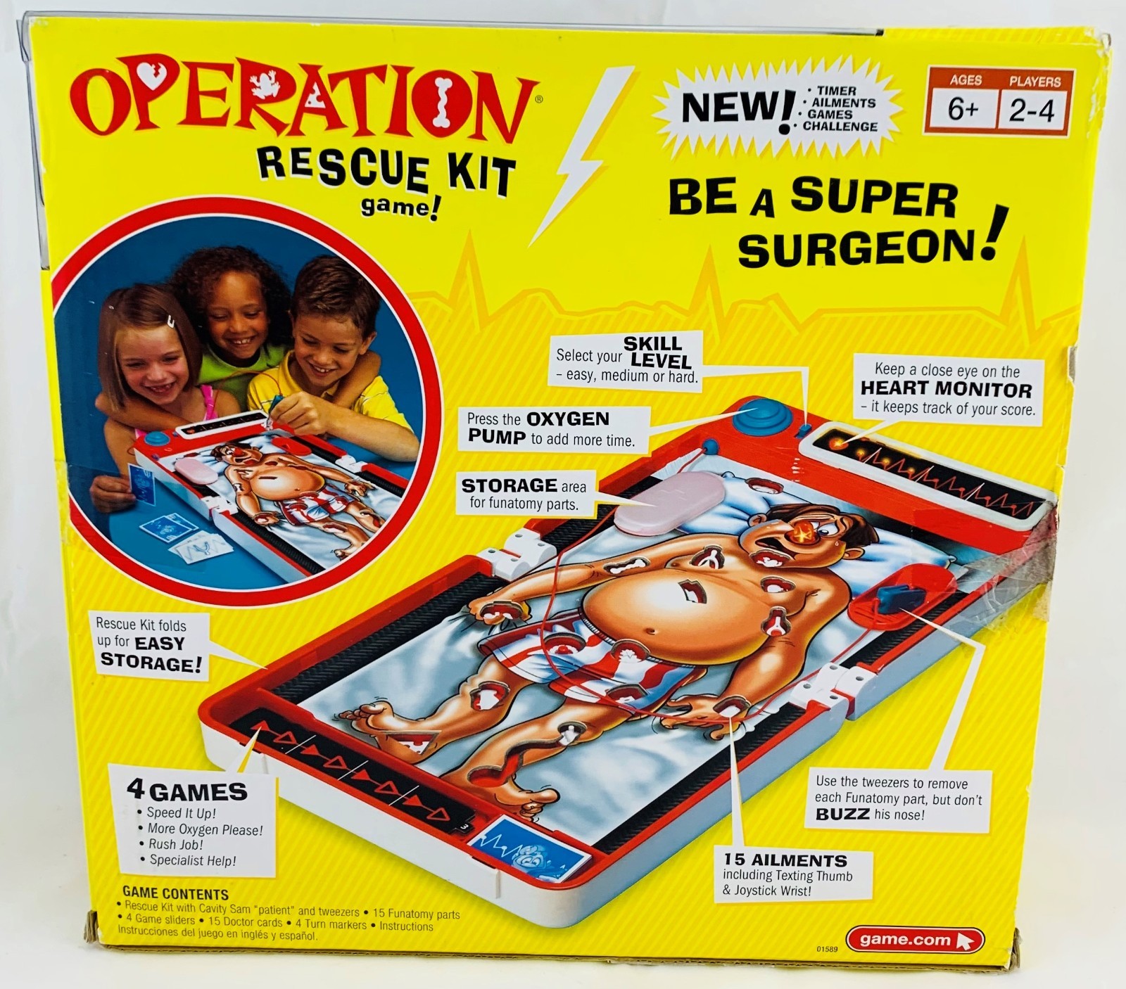 2001 Operation Rescue Kit Game by Milton Bradley Complete/Working Great Cond