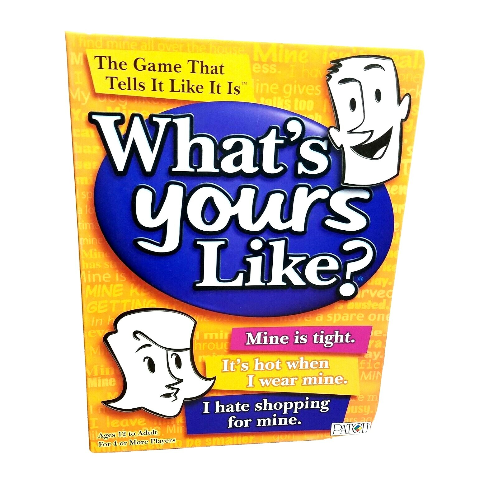 Card Game WHAT’S YOURS LIKE? The Game that tells it like it is Age 12+