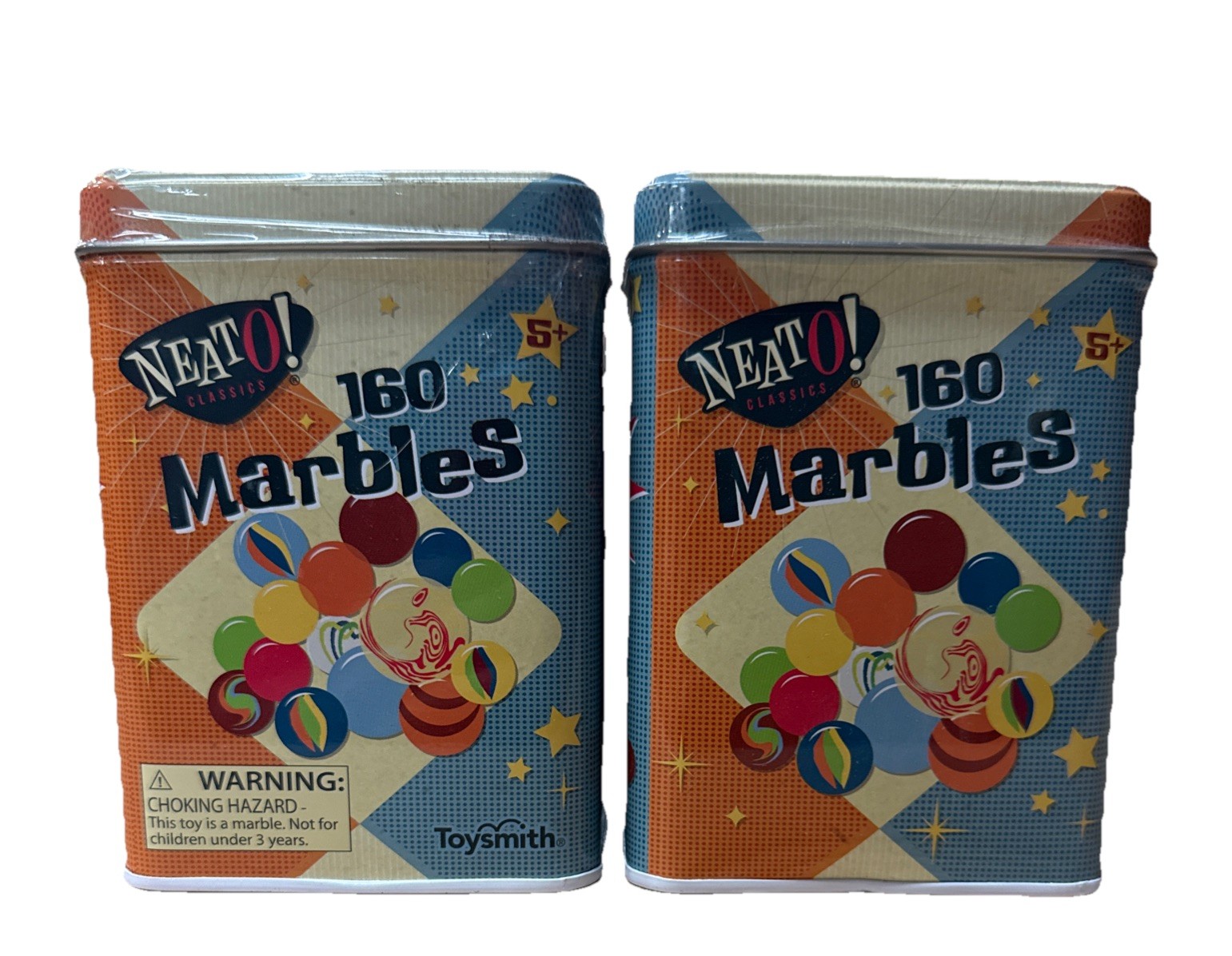 Neato! Classics 160 Marbles In A Tin Box by Toysmith – 2 Pack