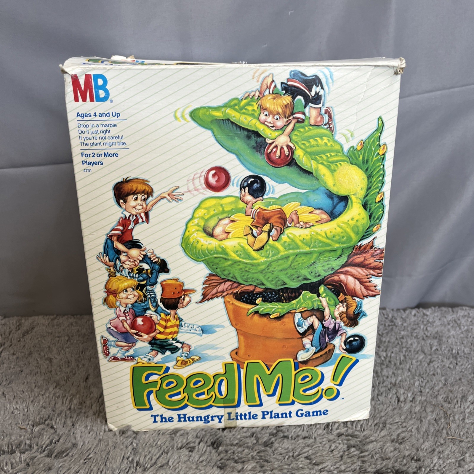 1987 Milton Bradley Feed Me! Hungry Little Plant Game Little Shop of Horrors Vtg