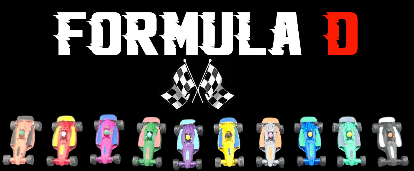 Formula D 10 painted miniature cars F1 / 10 cars F1 (20mm) painted