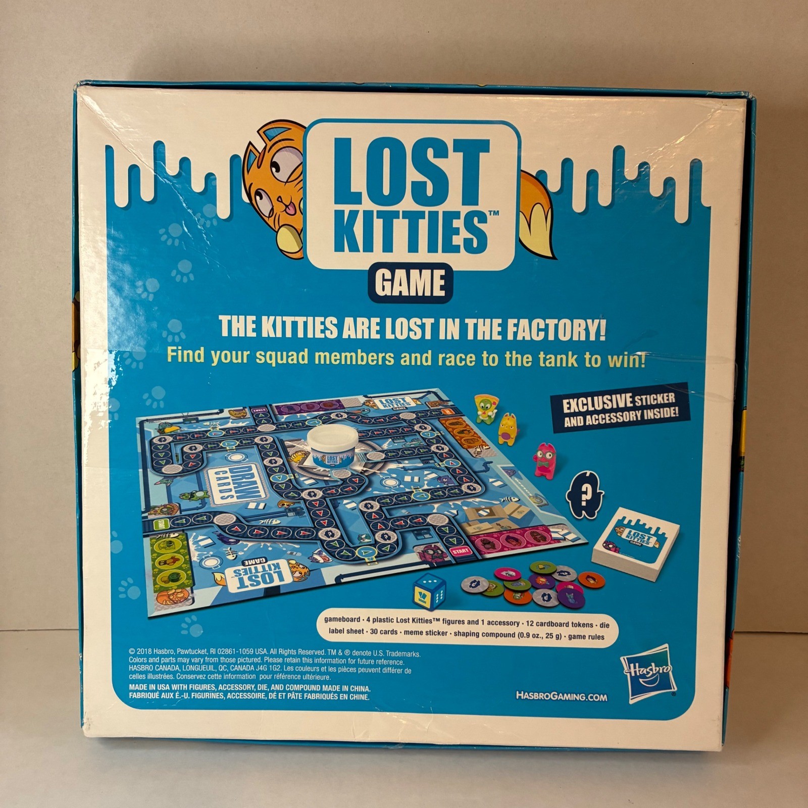 Hasbro Lost Kitties Board Game Littlest Pet Shop E4988 Kids Ages 5+ 2018 Gaming