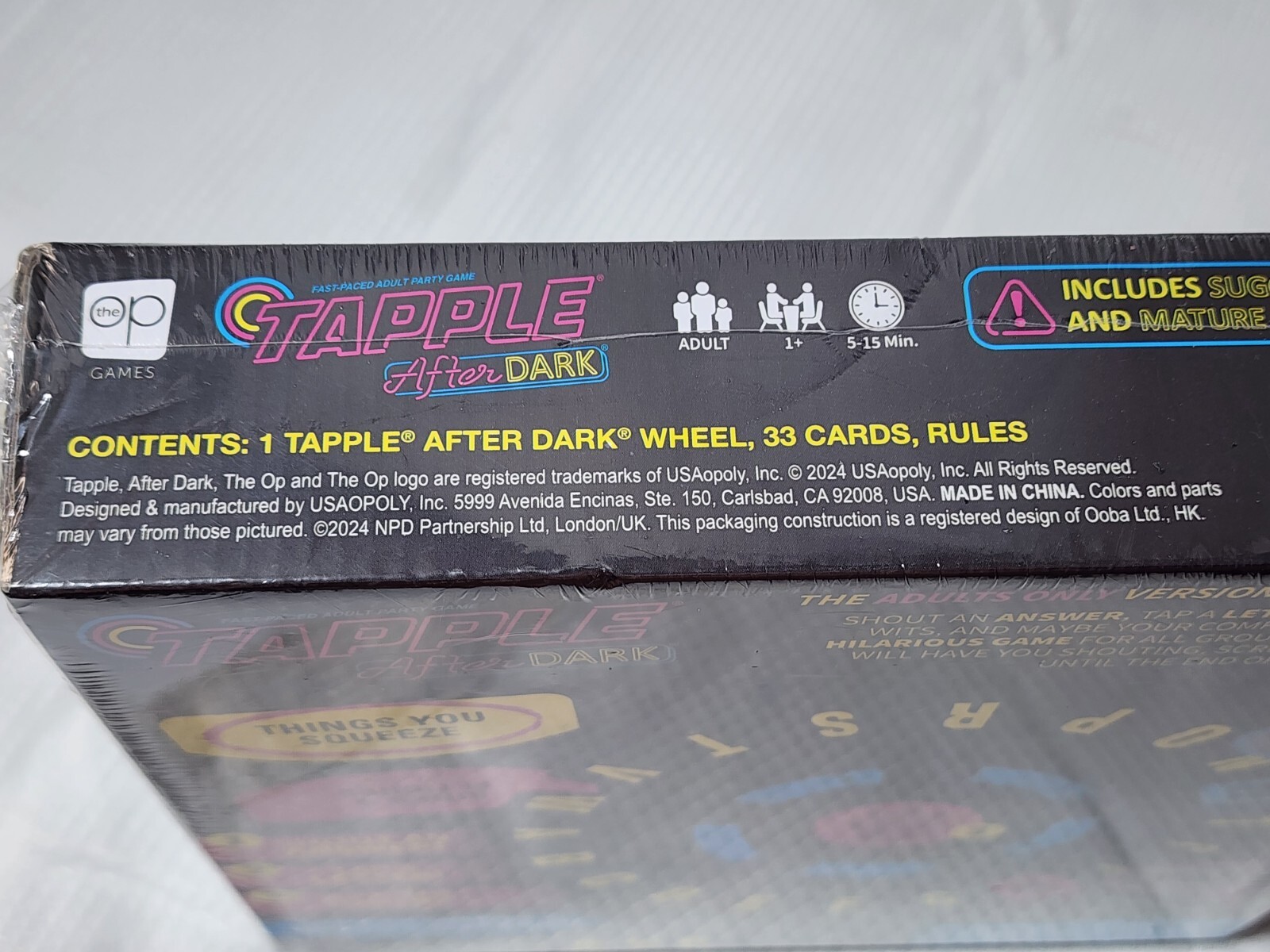 Tapple After Dark Adult Party Game Fast-Paced Word Game Ages 17+ New Sealed