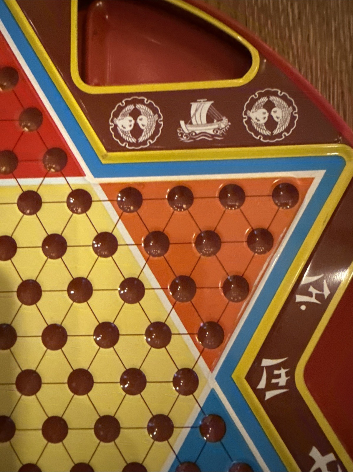 Vintage Chinese & Regular Checkers Metal Game Ohio Art #538 2-in-1 Box Board