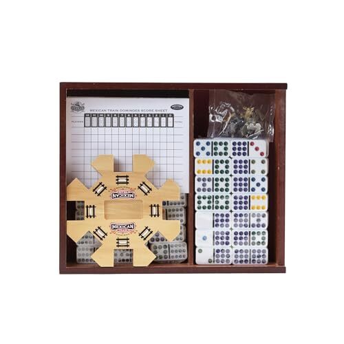 Mexican Train Dominoes Family Game Engaging Fun for 2 to 8 Players Ages 8 Up