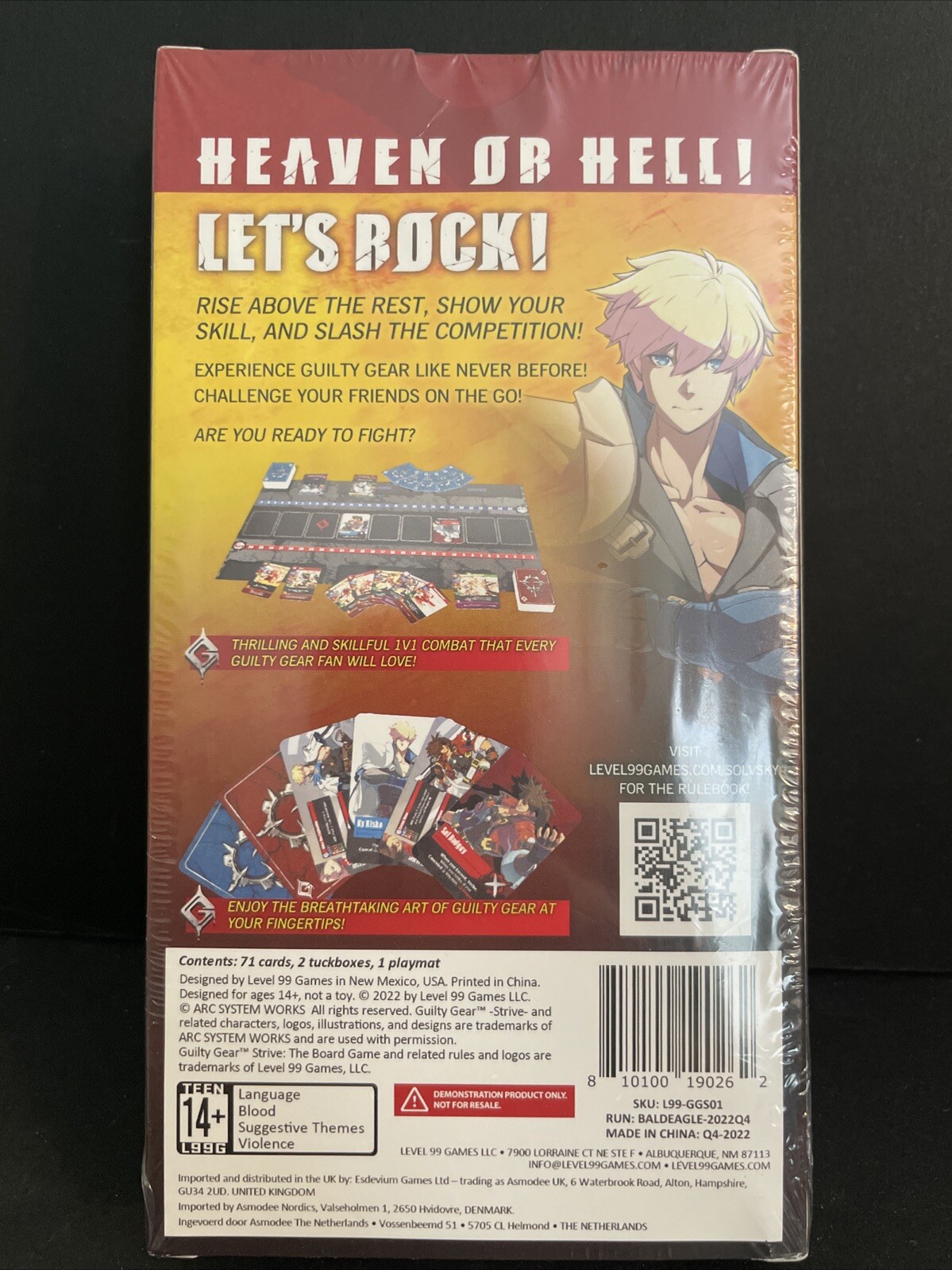 Guilty Gear Strive Board Game Demo Deck Level 99 Games – New
