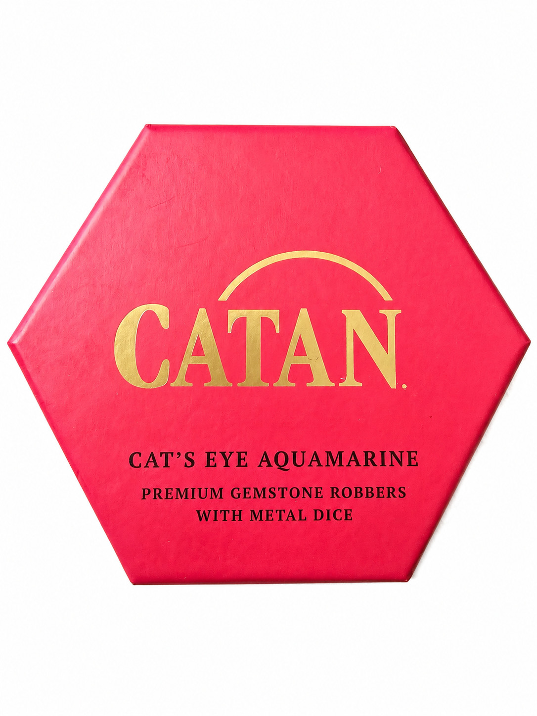 CATAN Cat’s Eye Aquamarine Premium Gemstone Robbers With Metal Dice Set