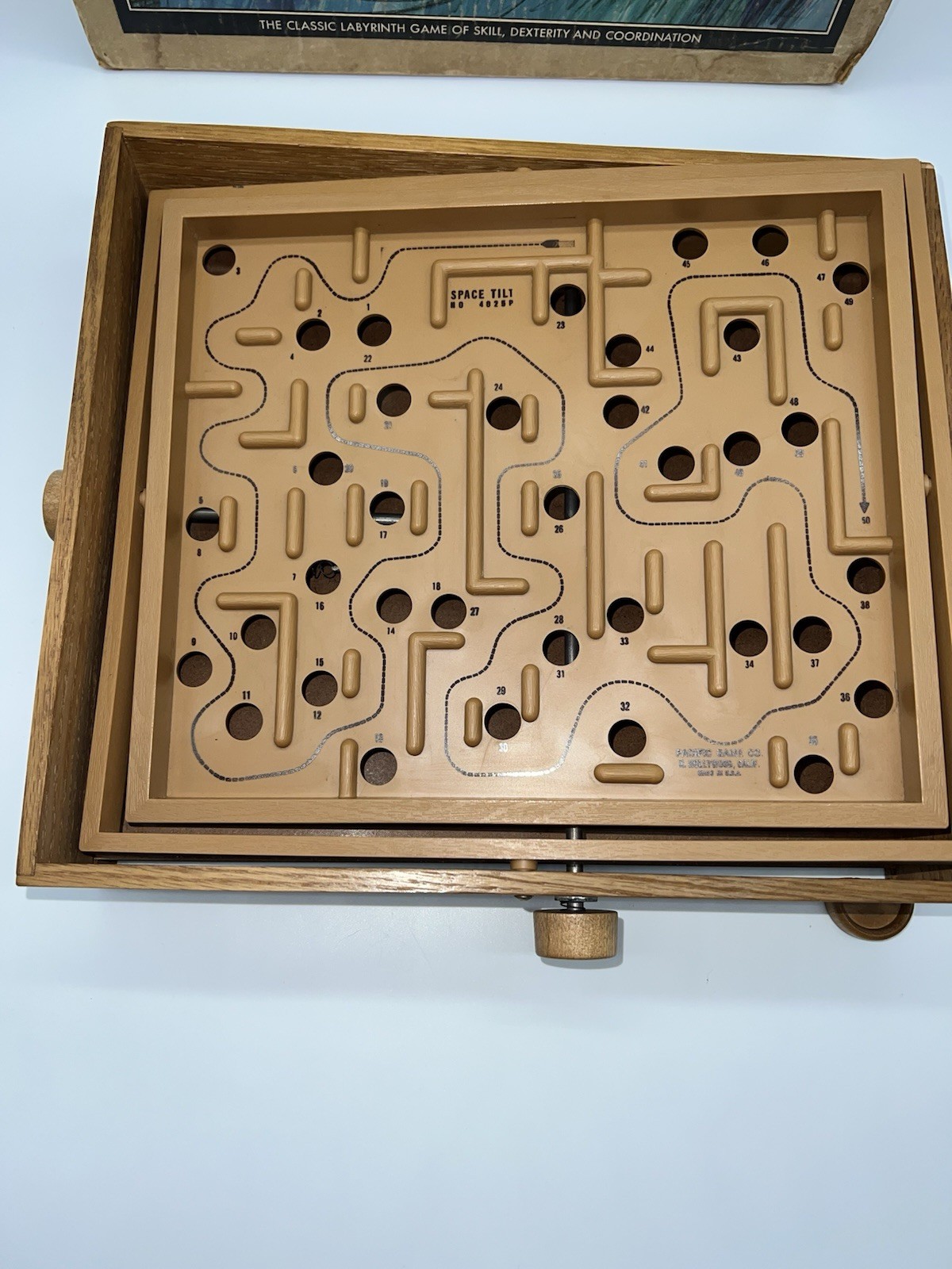 Vintage 60’s Tilt Vintage Space Maze Marble Game Original Box Labyrinth