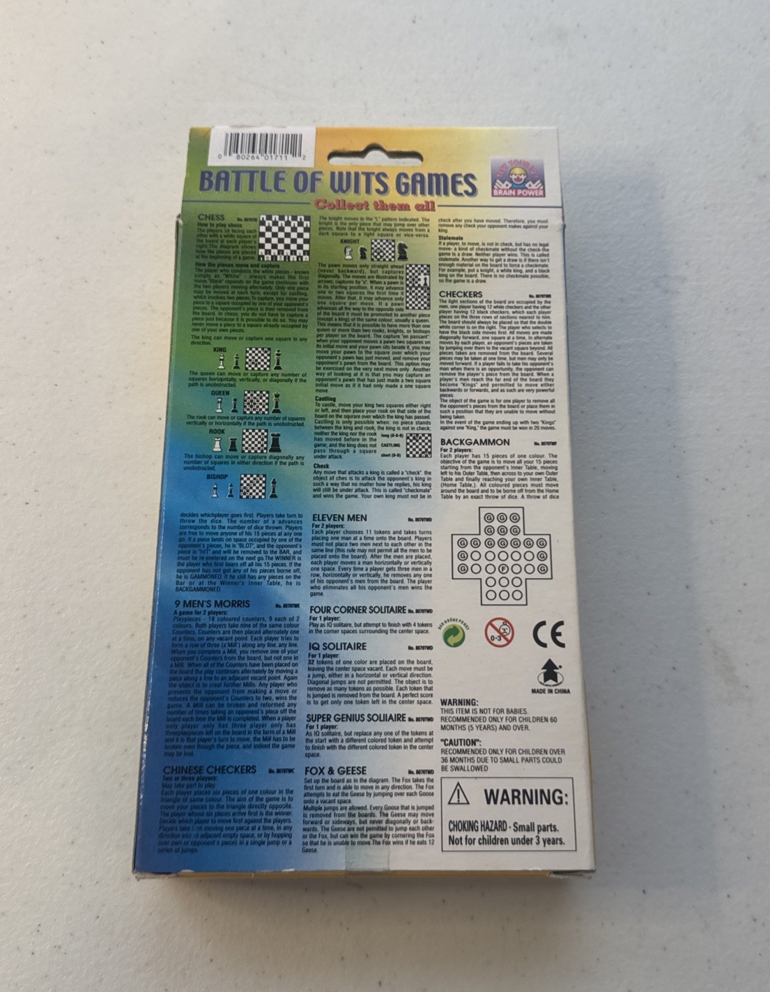 Battle Of Wits Games Portable Backgammon