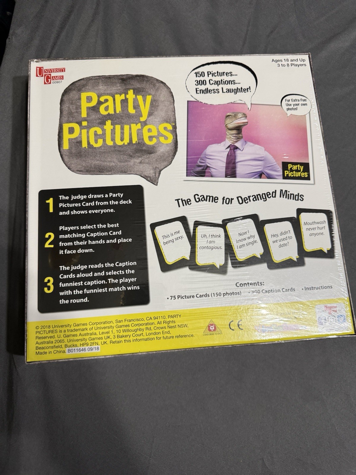 Party Pictures Board Game New Sealed University Games Adult Party Game