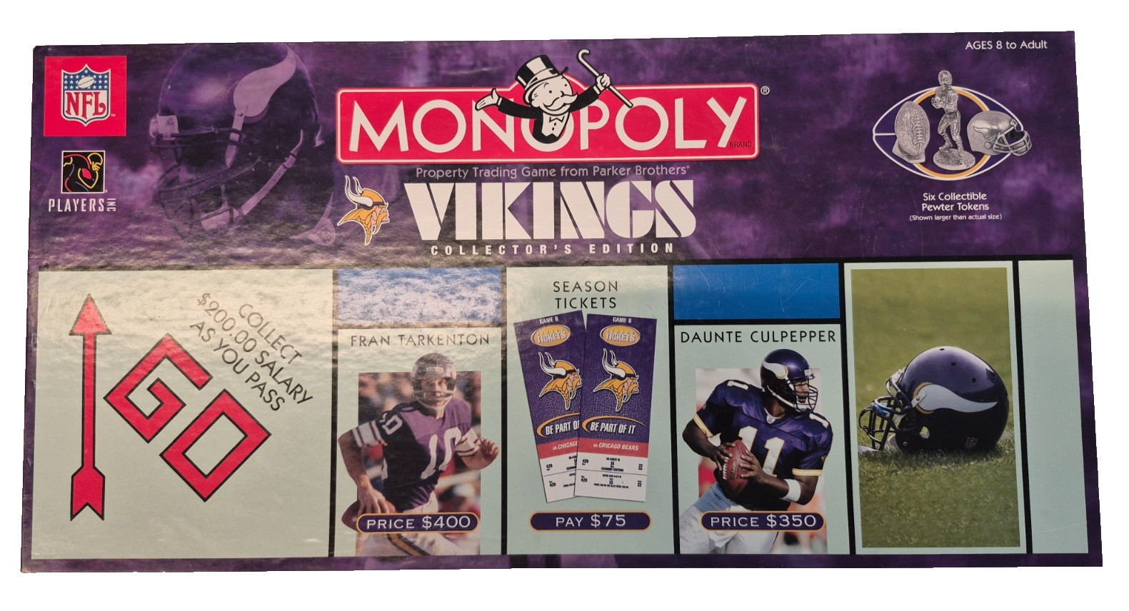 Monopoly Minnesota Vikings Collector’s Edition COMPLETE 2005 NFL Football