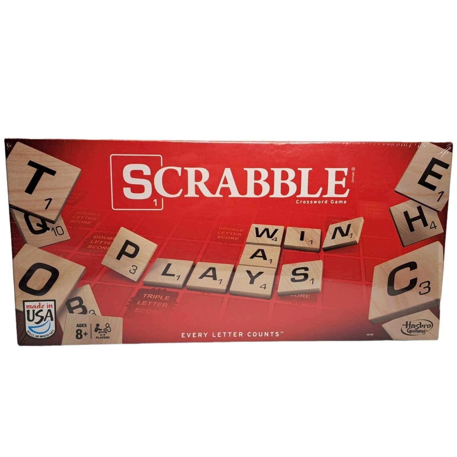 Scrabble Every Letter Counts Board Game Spelling Family Fun Night Hasbro 2013