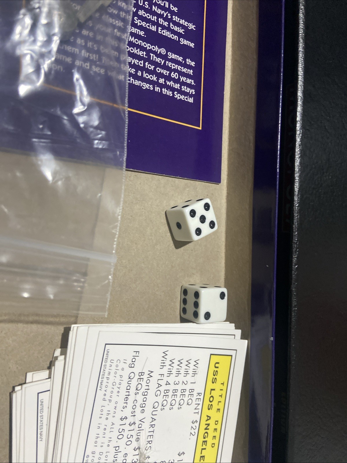 Monopoly United States Navy Edition Board Game 8 Pewter Tokens 2000 Read Desc.