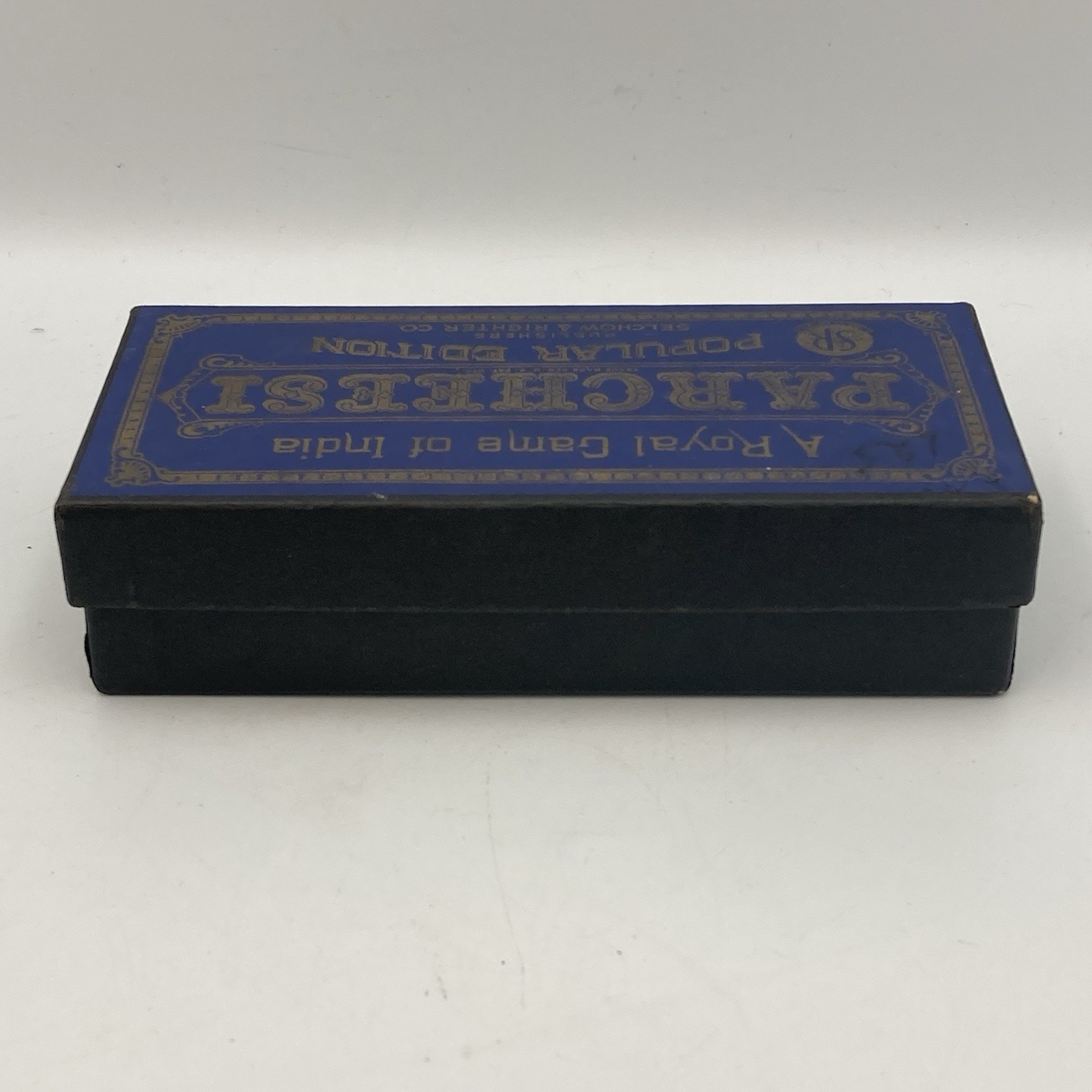 Vintage 1938 PARCHEESI Popular Edition Game SR Blue Box Missing Some Pieces