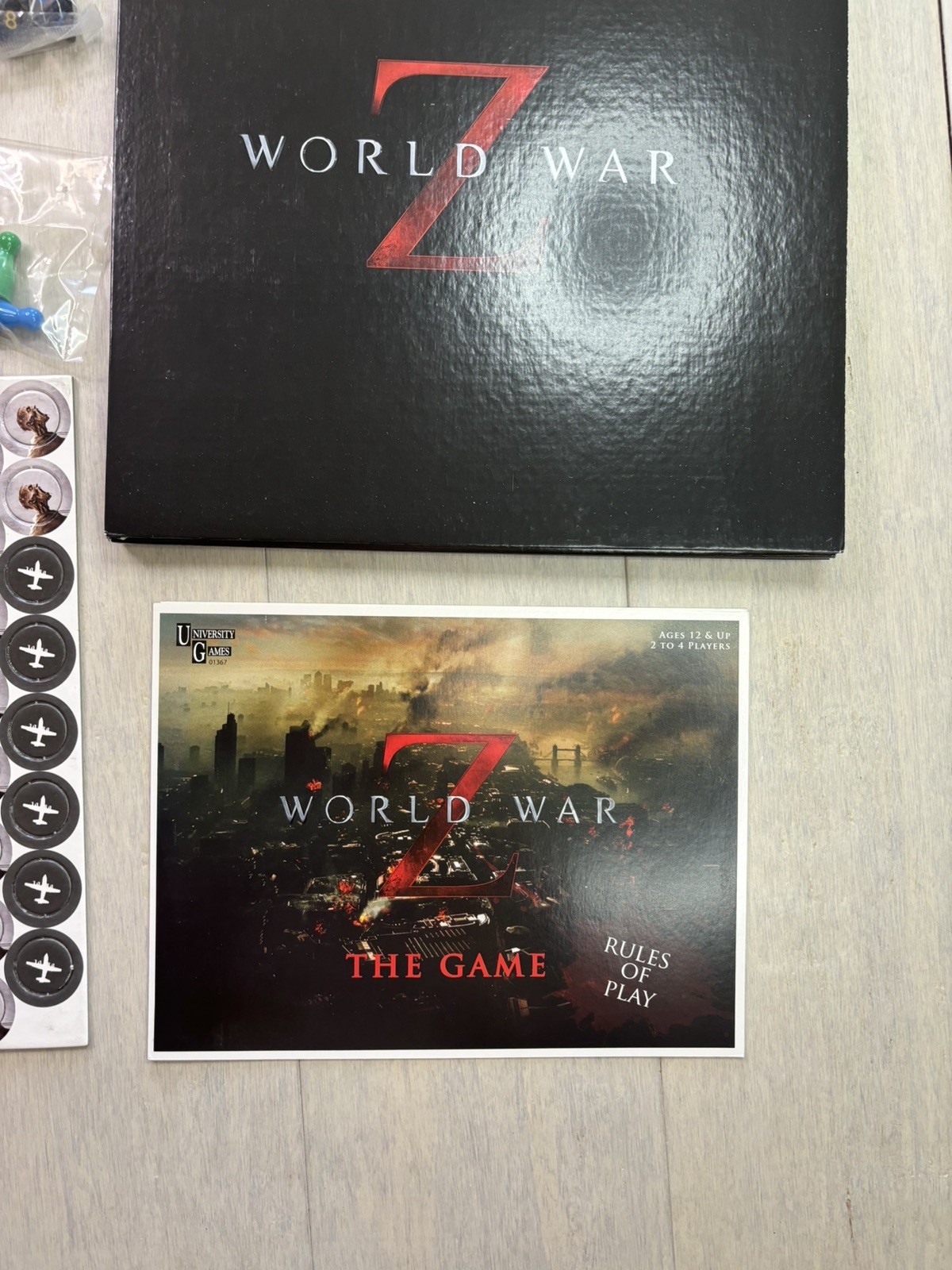 WORLD WAR Z The Game Board Game 100% COMPLETE 2013
