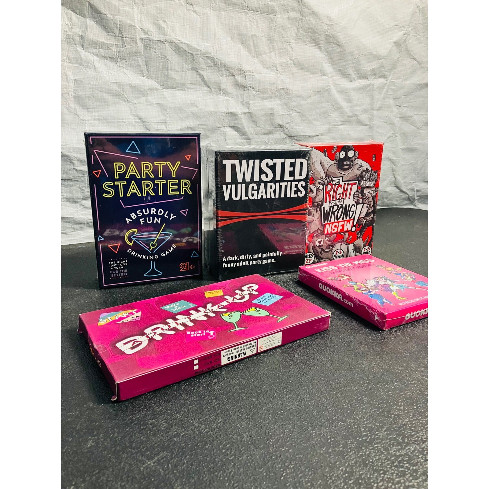 Lot of 5 Adult Party Games Twisted Vulgarities Party Starter NSFW Drinking Games