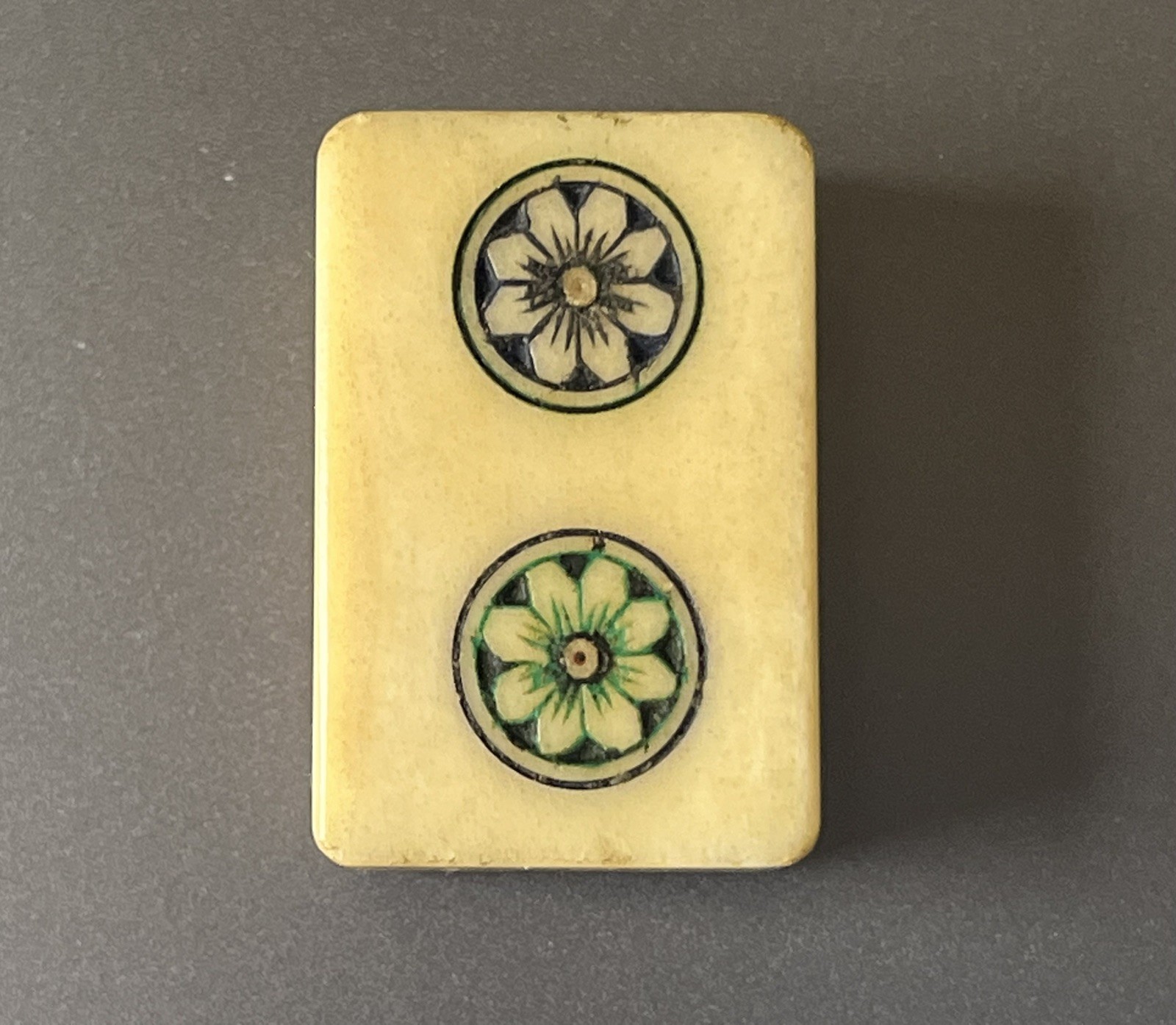 lot 4 Vtg 1920s Mahjong Large Bone/Bamboo Replacement Tiles 2 DOT – thick bone
