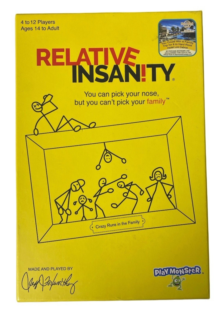 Relative Insanity Board Game PlayMonster Games Jeff Foxworthy