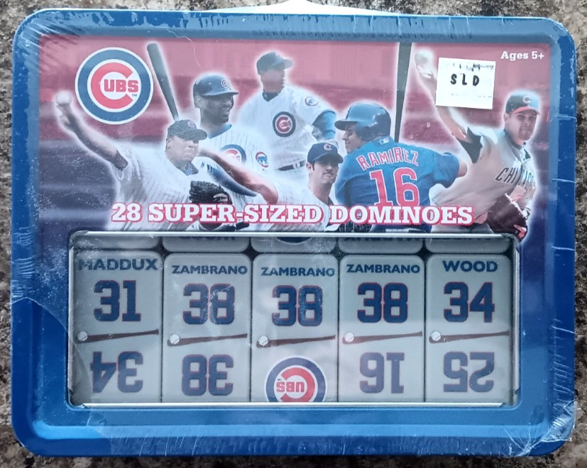 MLB Chicago Cubs Dominoes Set by Sababa Toys (2006) – FACTORY SEALED!
