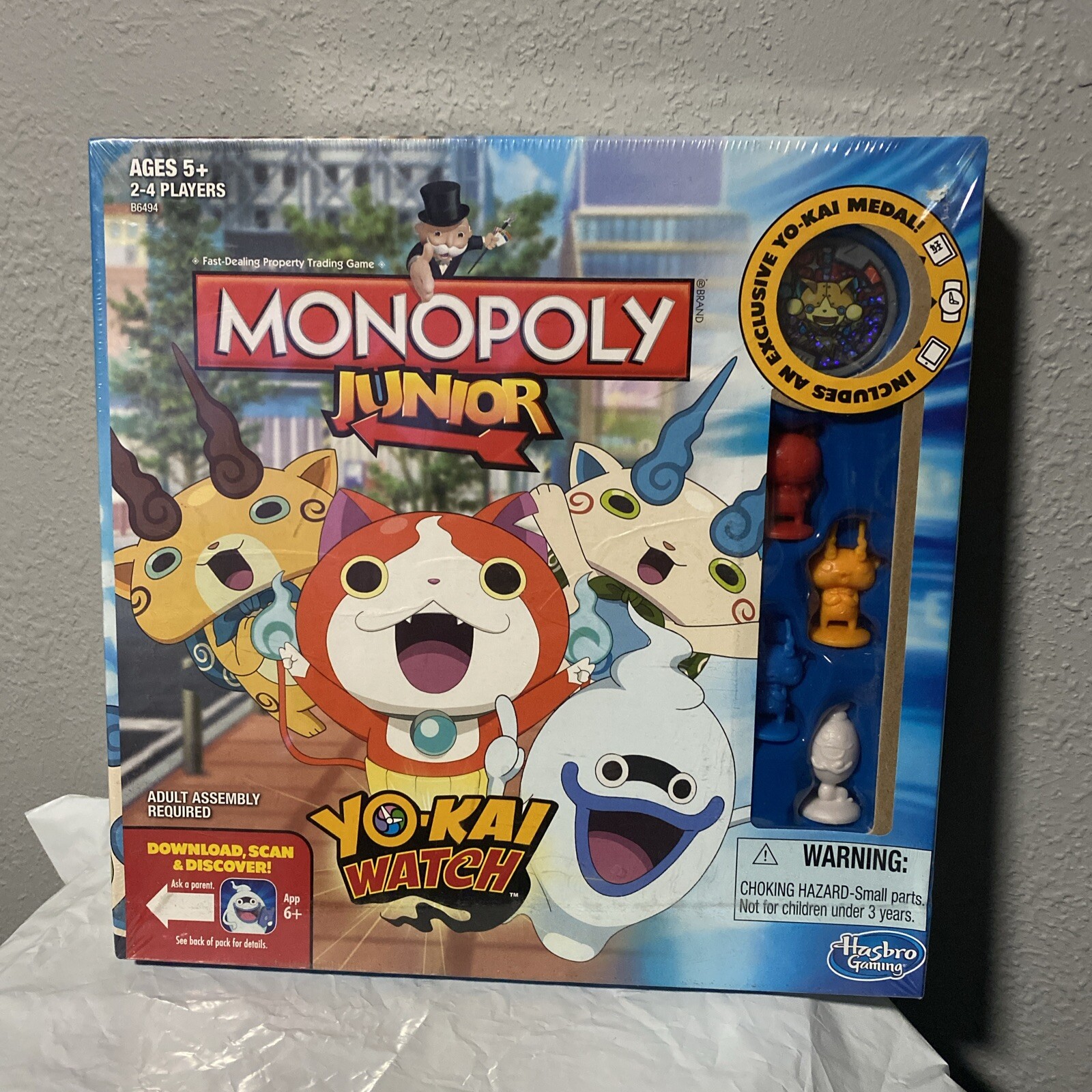Monopoly Junior Yo-Kai Watch Edition Board Game w/Exclusive Yokai Medal Sealed