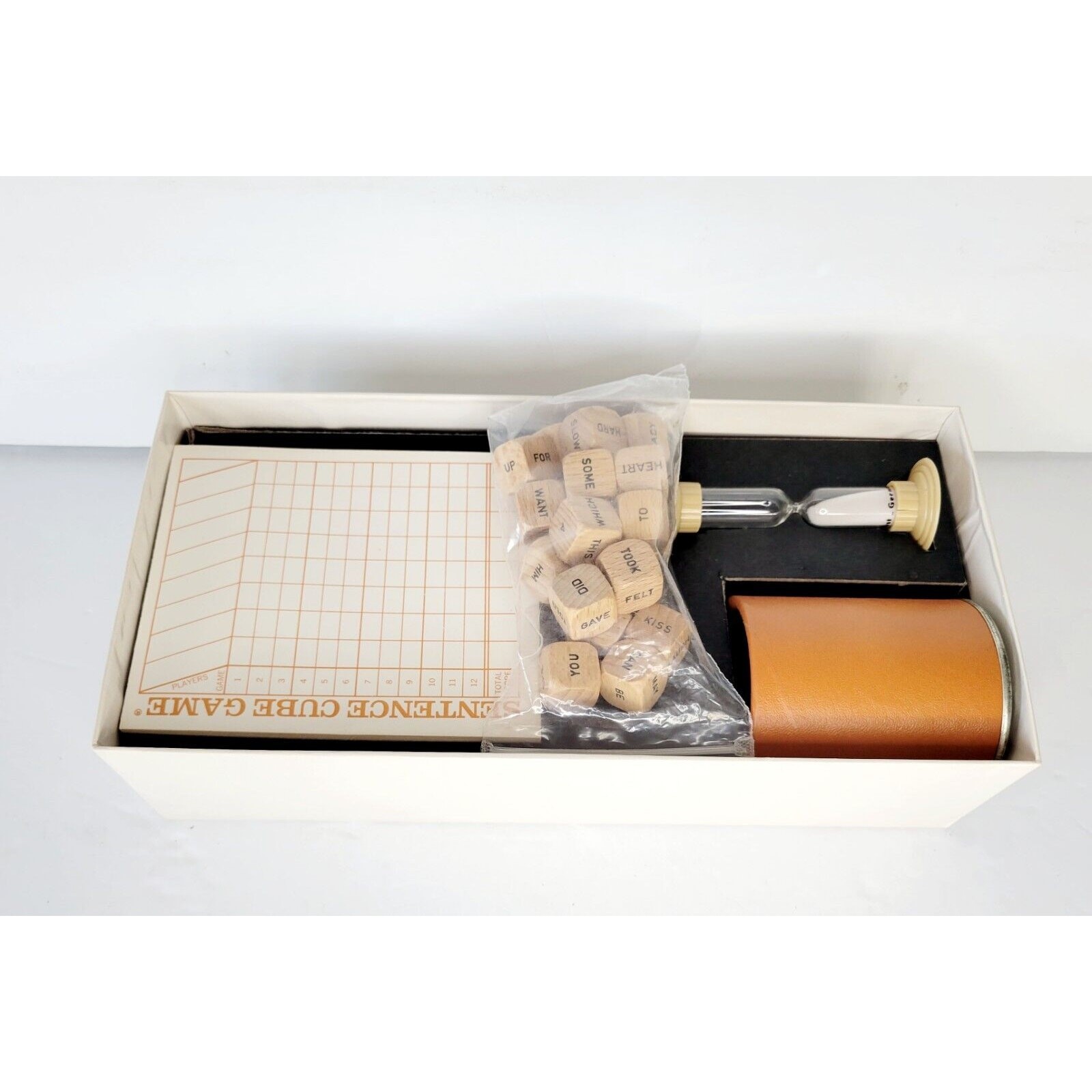 Scrabble Brand Sentence Cube Game Complete Vintage 1971