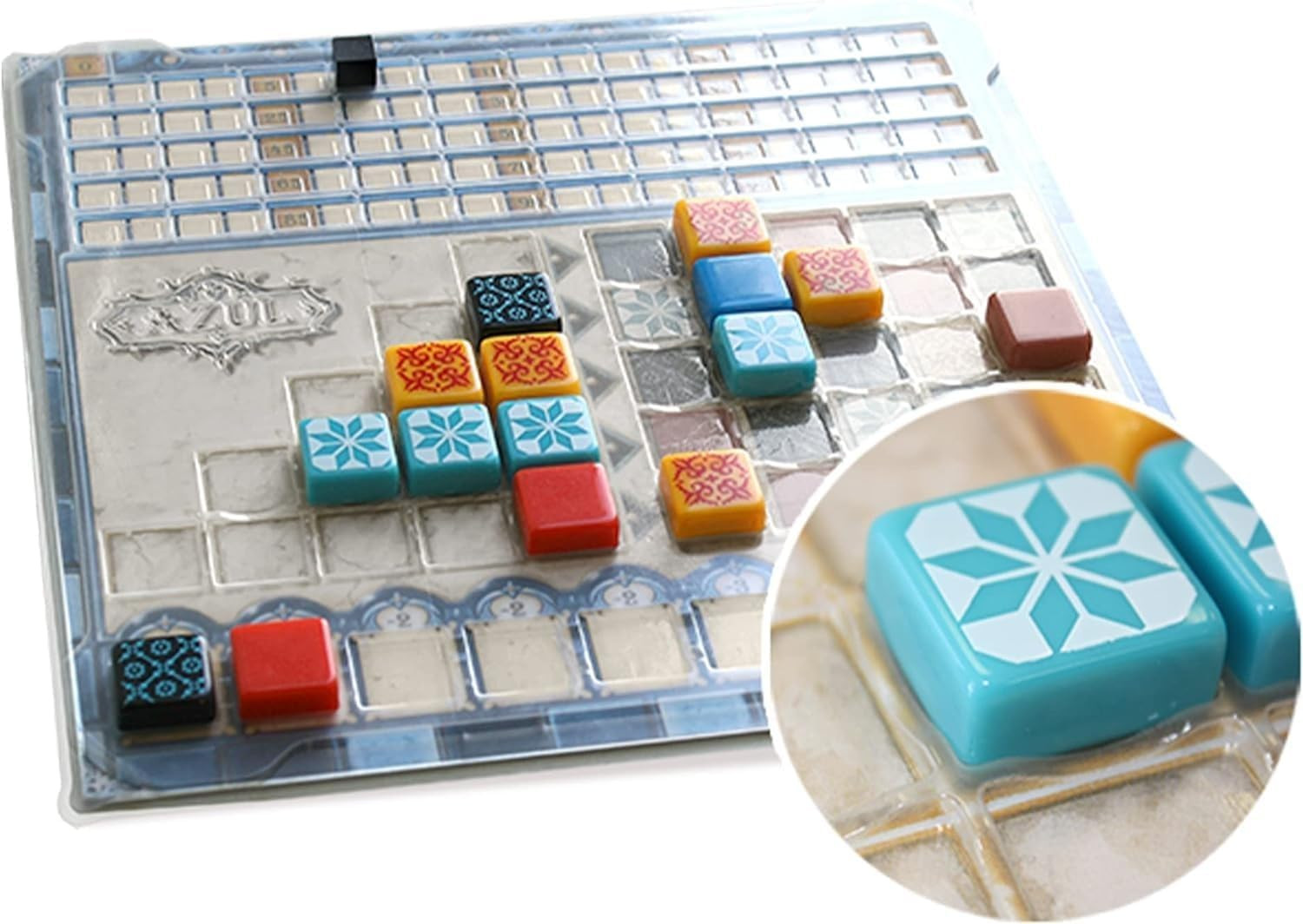 Asmodee Azul Crystal Mosaic Board Game EXPANSION – Tile-Placement Strategy, Fami