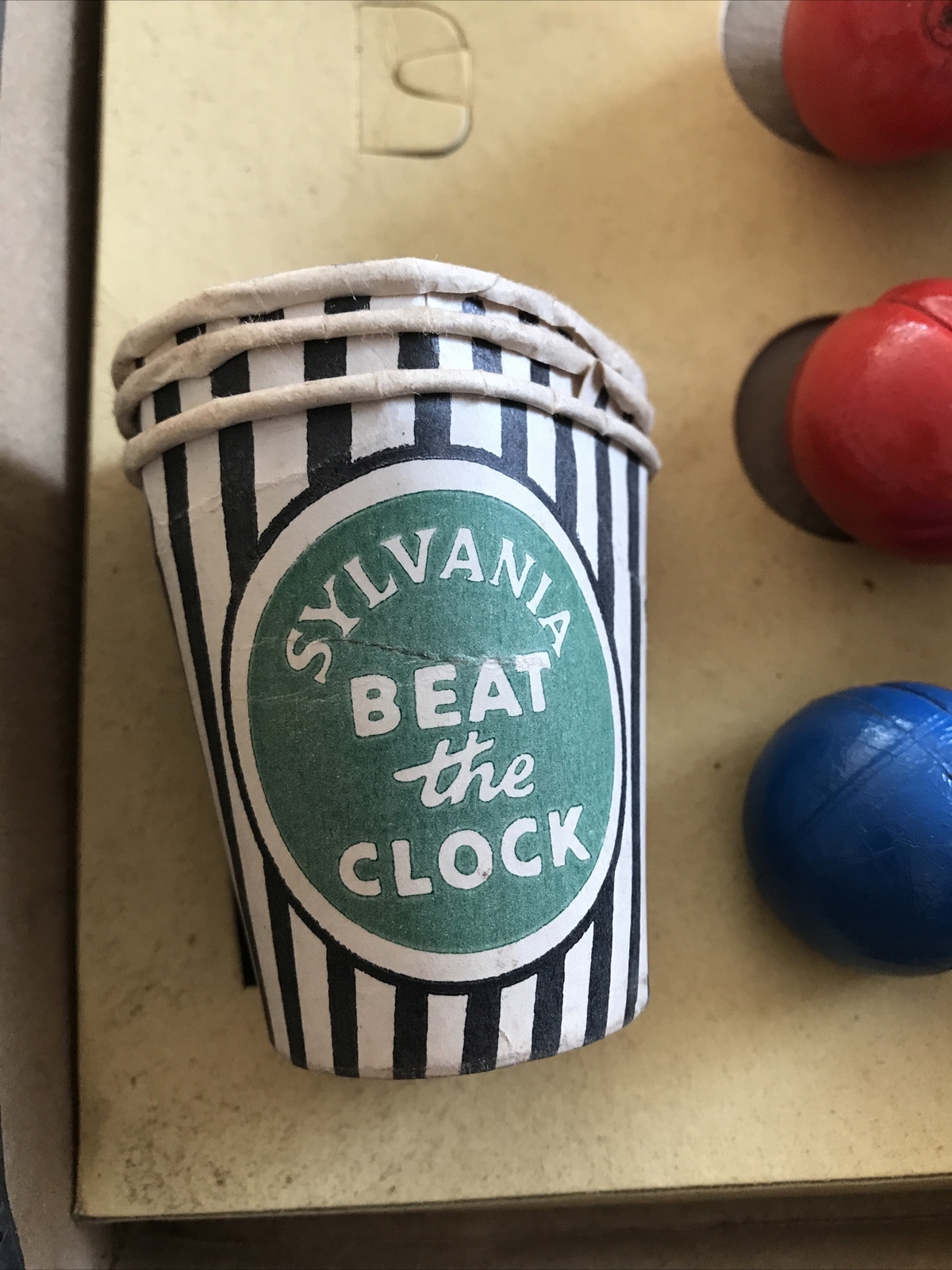 Vintage CBS BEAT THE CLOCK Sylvania Board Game 1954 Lowell Toy Corp Bud Collyer