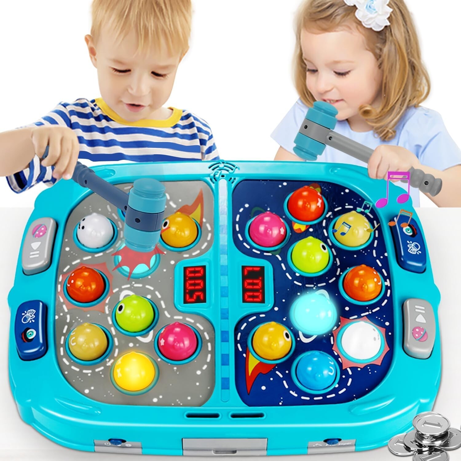 Upgraded Whack Mole Game for Kids – Fun Interactive Educational Toy, Ages 3-12