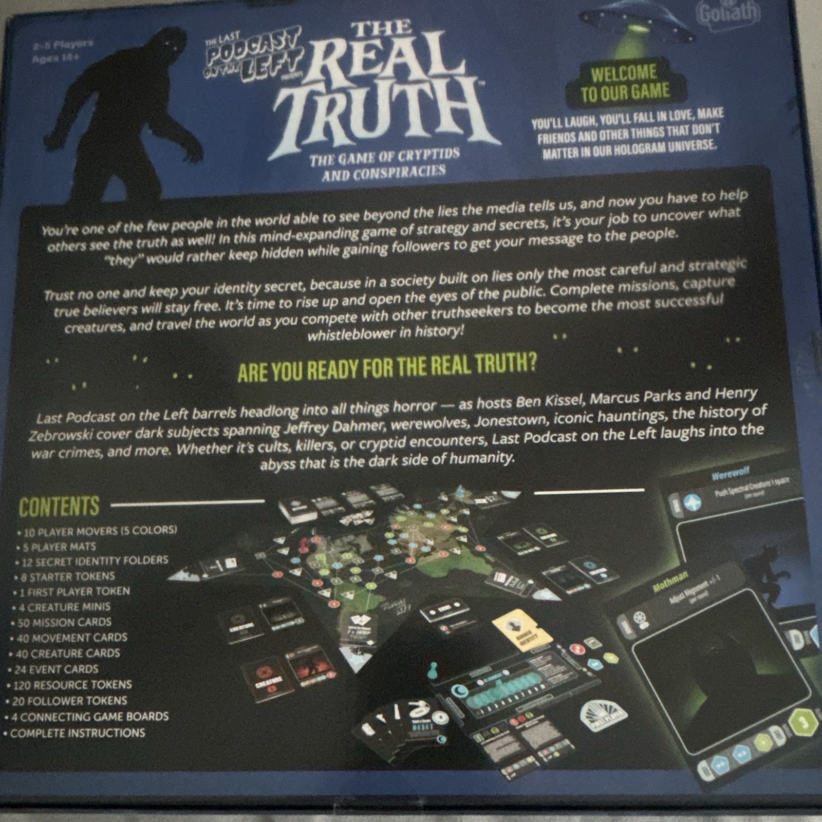 Goliath The Real Truth Cryptids Board Game Cards 2-5 Players Ages 14+