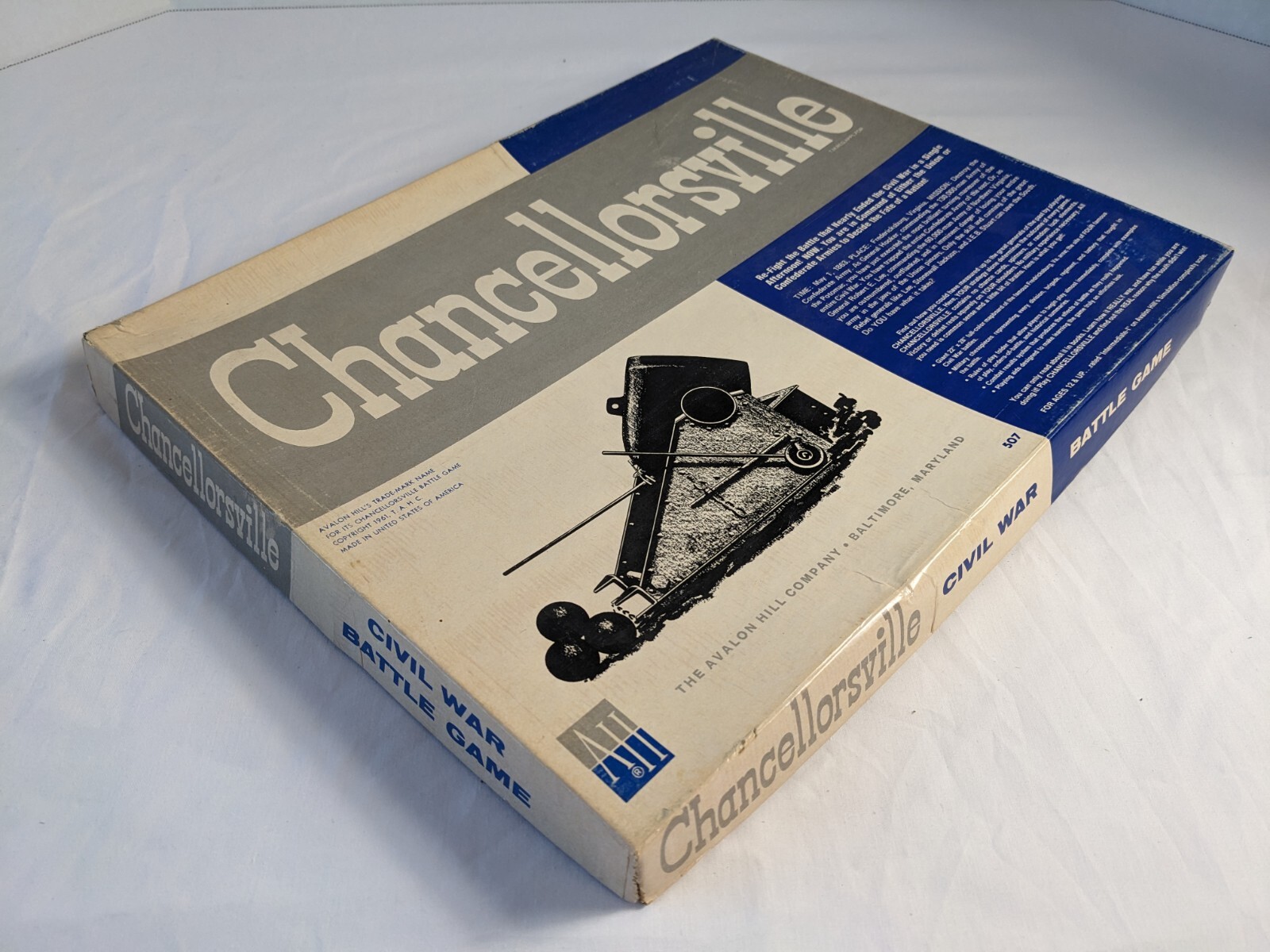 CHANCELLORSVILLE War Board Game COMPLETE Avalon Hill 1961