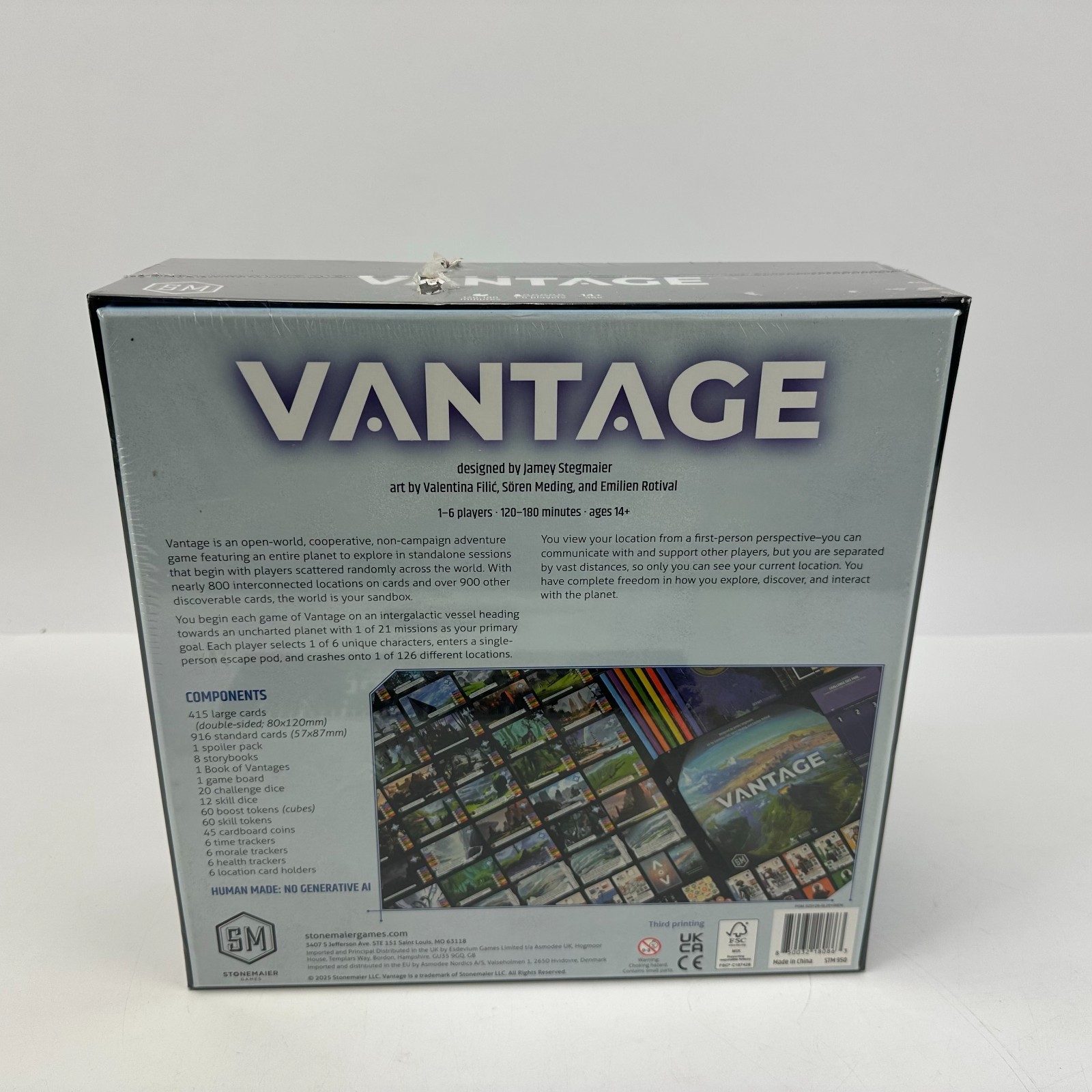 New Factory Sealed Vantage Board Game | Stonemaier SM Games 3rd Printing Read