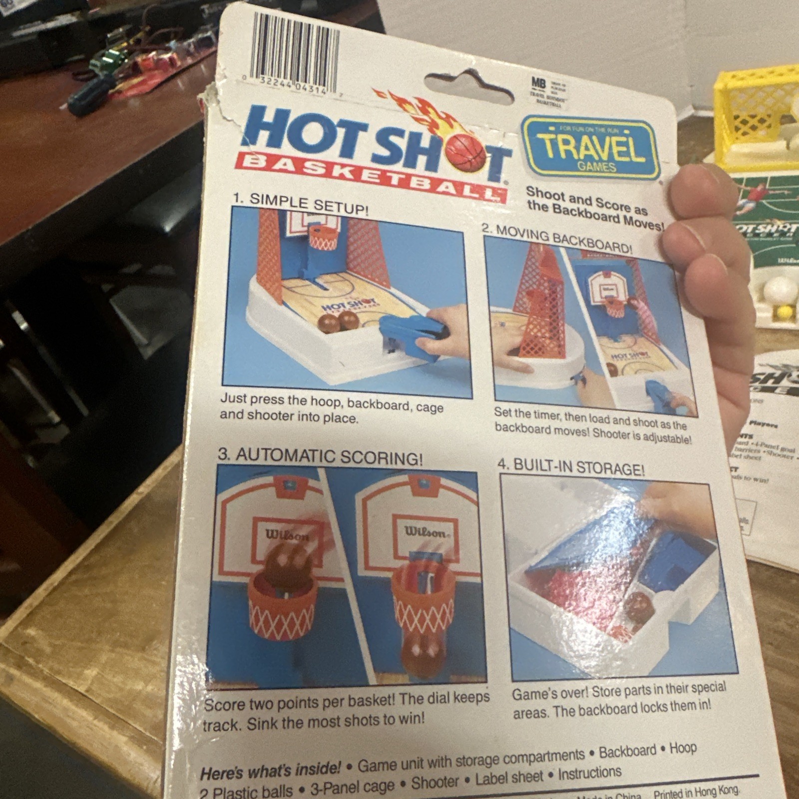 Hot Shot Basketball Travel Games 1992 Milton Bradley + 1996 Hot Shot Soccer