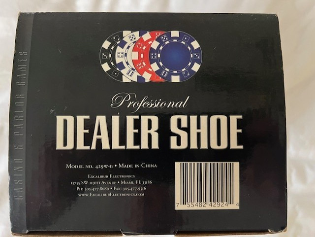 Excalibur Professional 4 Deck Dealer Shoe #429W-B NEW