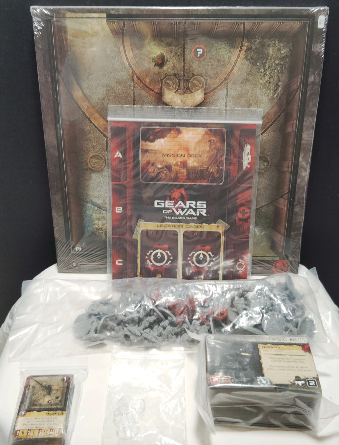 Gears of War Board Game Fantasy Flight OOP Sealed Boards Miniatures Missing Dice