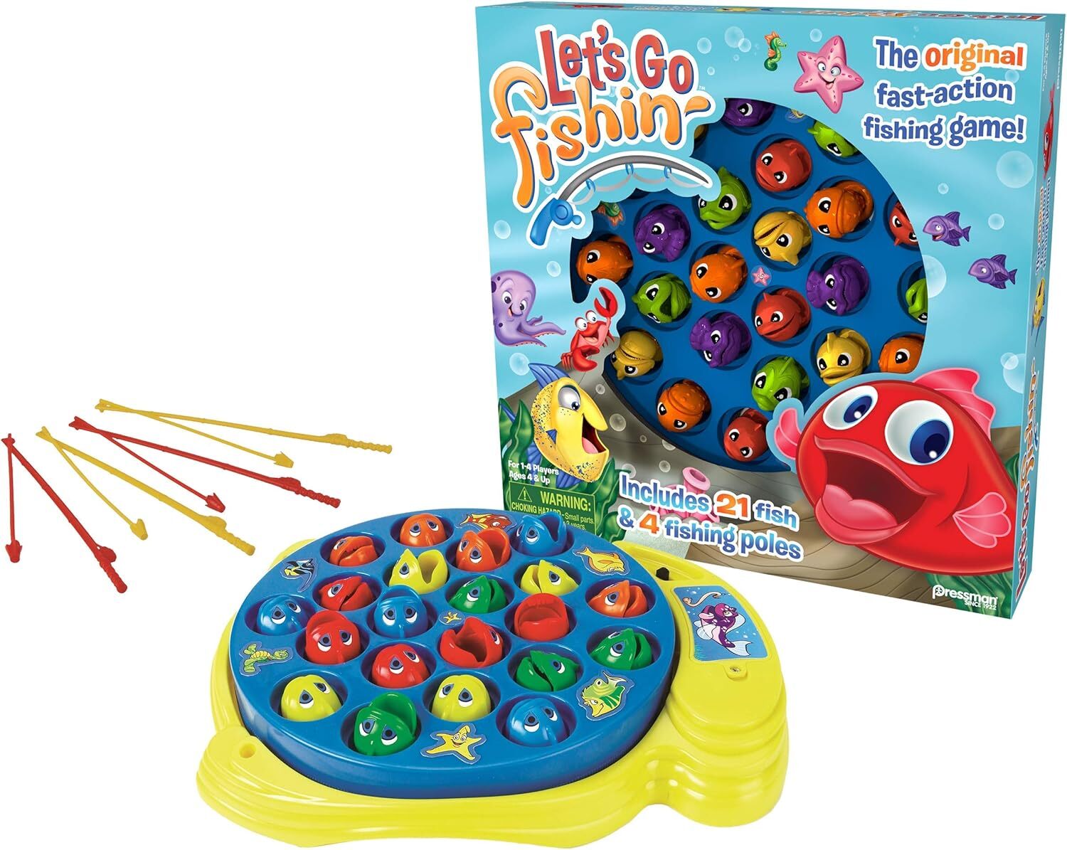 Lets Go Fishin Original Fishing Game For Kids 1 To 4 Players Ages 4 Up