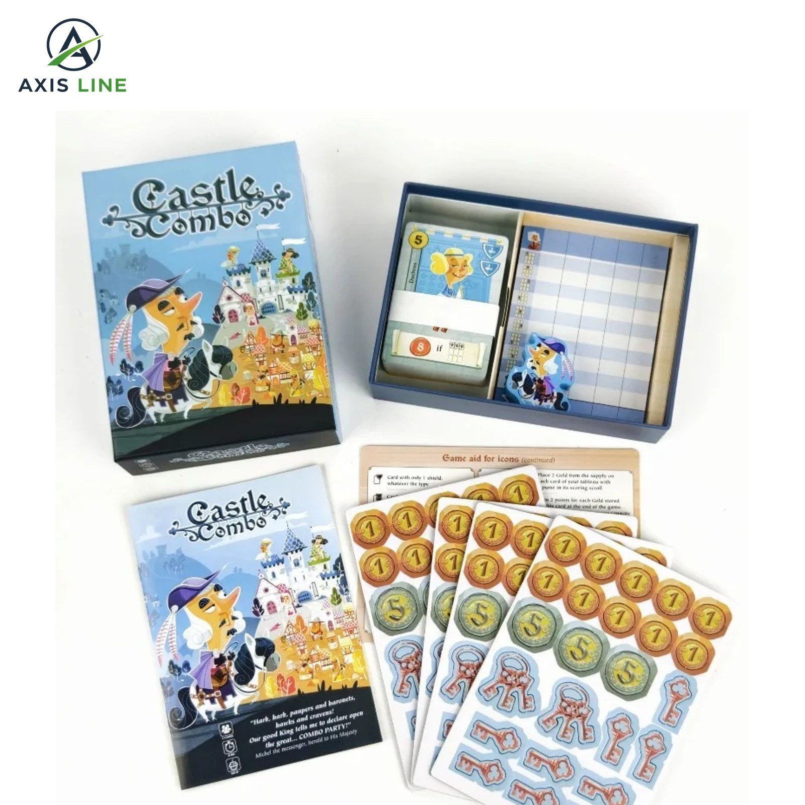 Castle Combo Board Game 2-5 Players English Version Strategy Game for Party/Fami