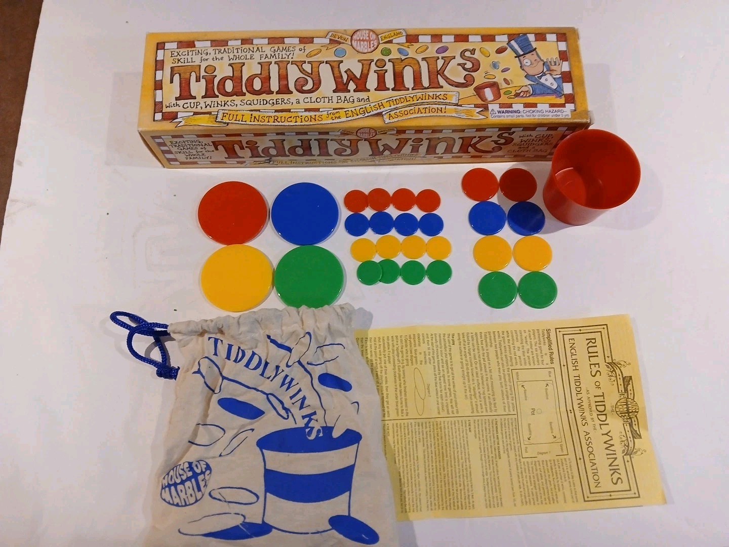 New Tiddly Winks By House Of Marbles W Cup Winks Squidgers Bag Instructions NIB