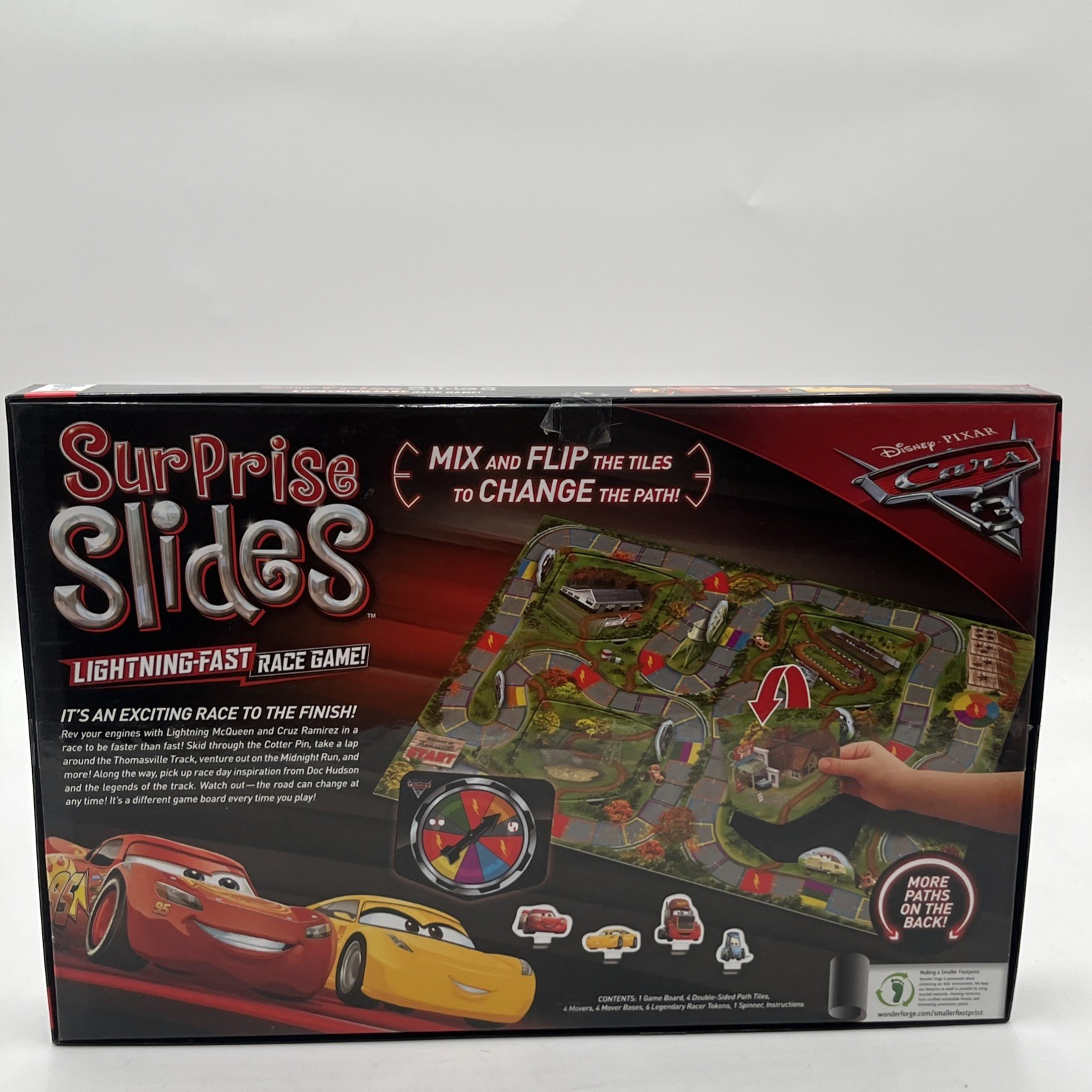 Disney Pixar Cars 3 Surprise Slides Lightning Fast Race Board Game