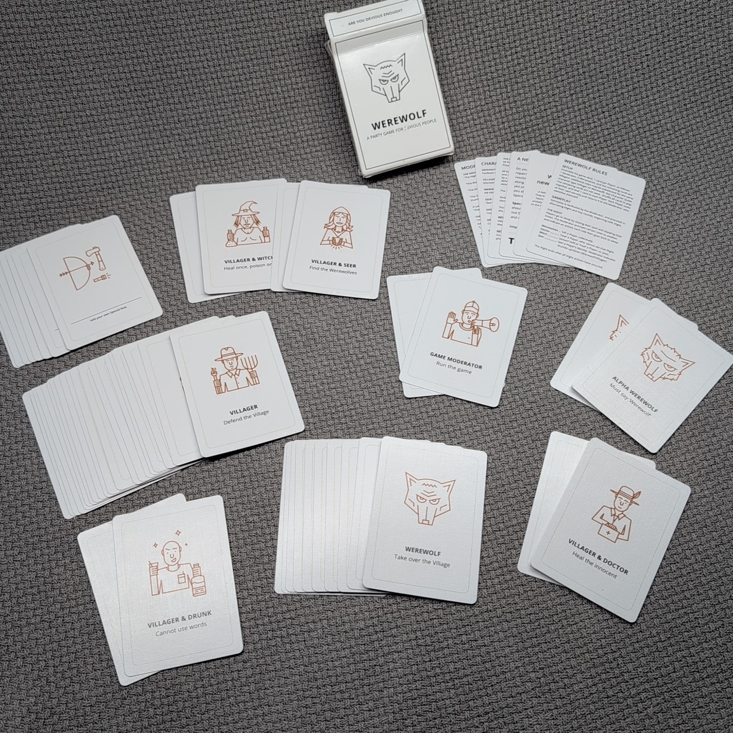Werewolf Card Game a Party Game for Devious People Stellar Factory