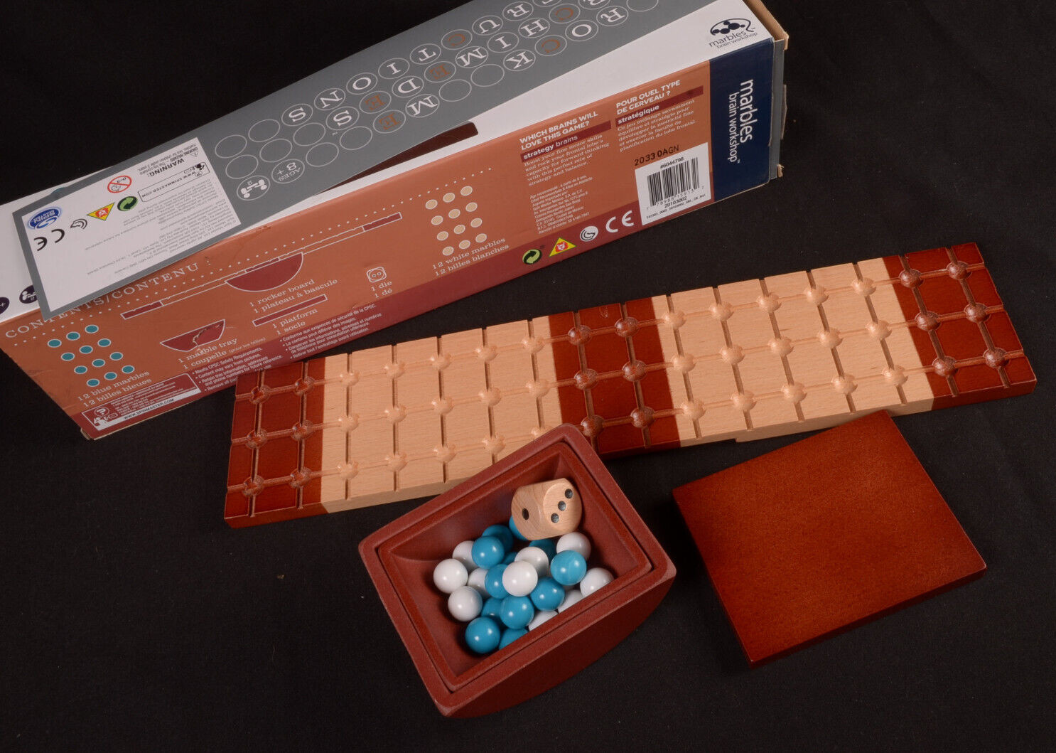 Rock Me Archimedes Lever Balance Strategy Game Marbles Brain Workshop Complete