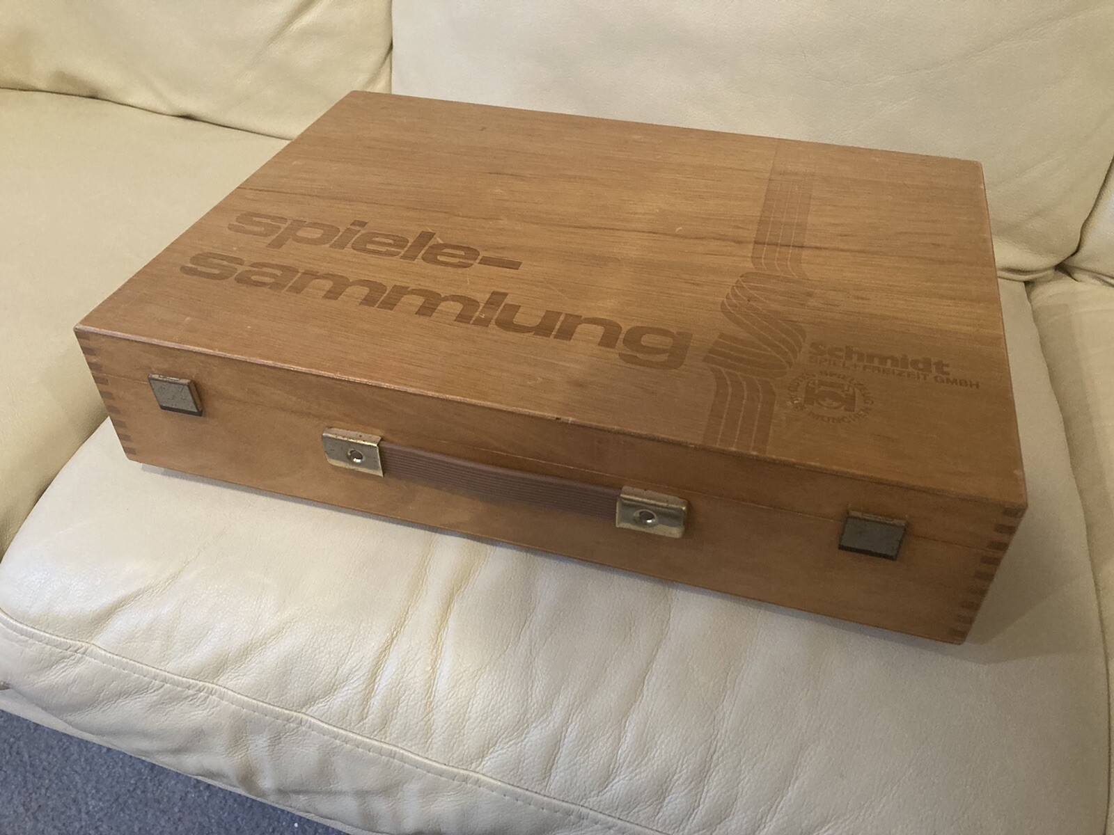 Vintage Schmidt Spiele-Sammlumg Gaming Set In Beautiful Wood Case – RARE!