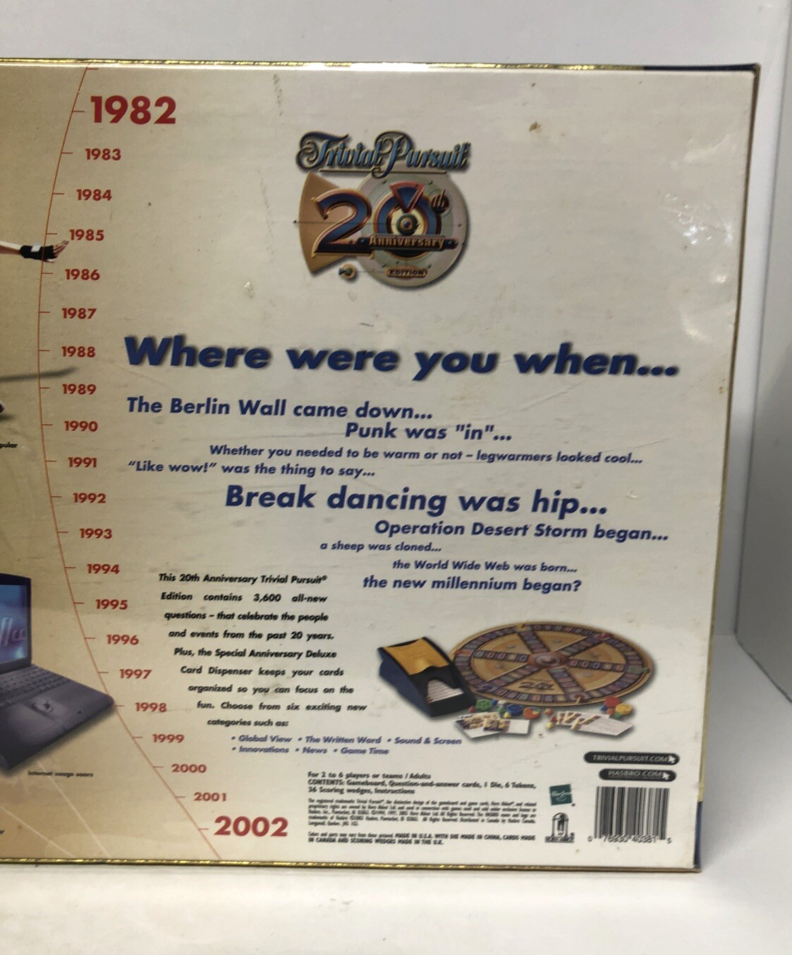 2002 Hasbro Trivial Pursuit 20th Anniversary Edition Board Game New & Sealed